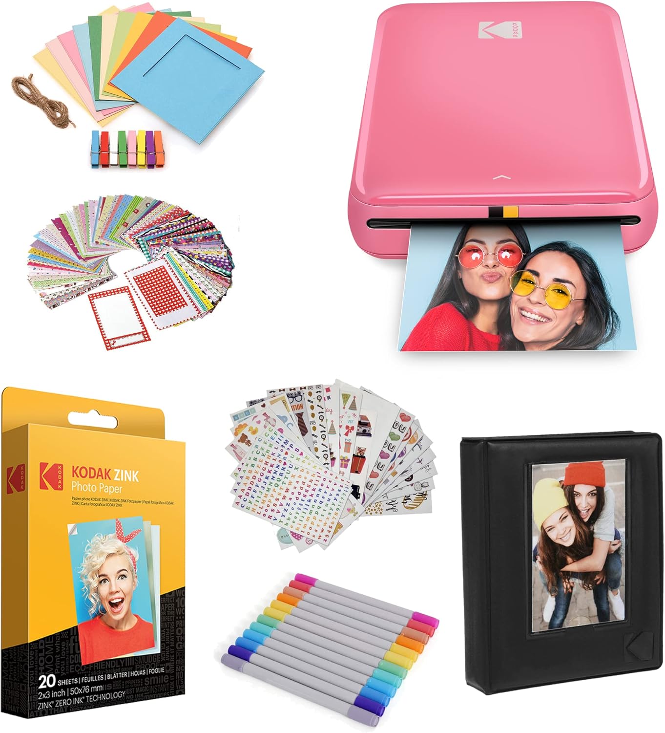 KODAK Step Instant Smartphone Photo Printer, Portable Mini Color Wireless Mobile Printer, Zink 2x3” (5.1x7.5 cm) Sticky-Back Photos