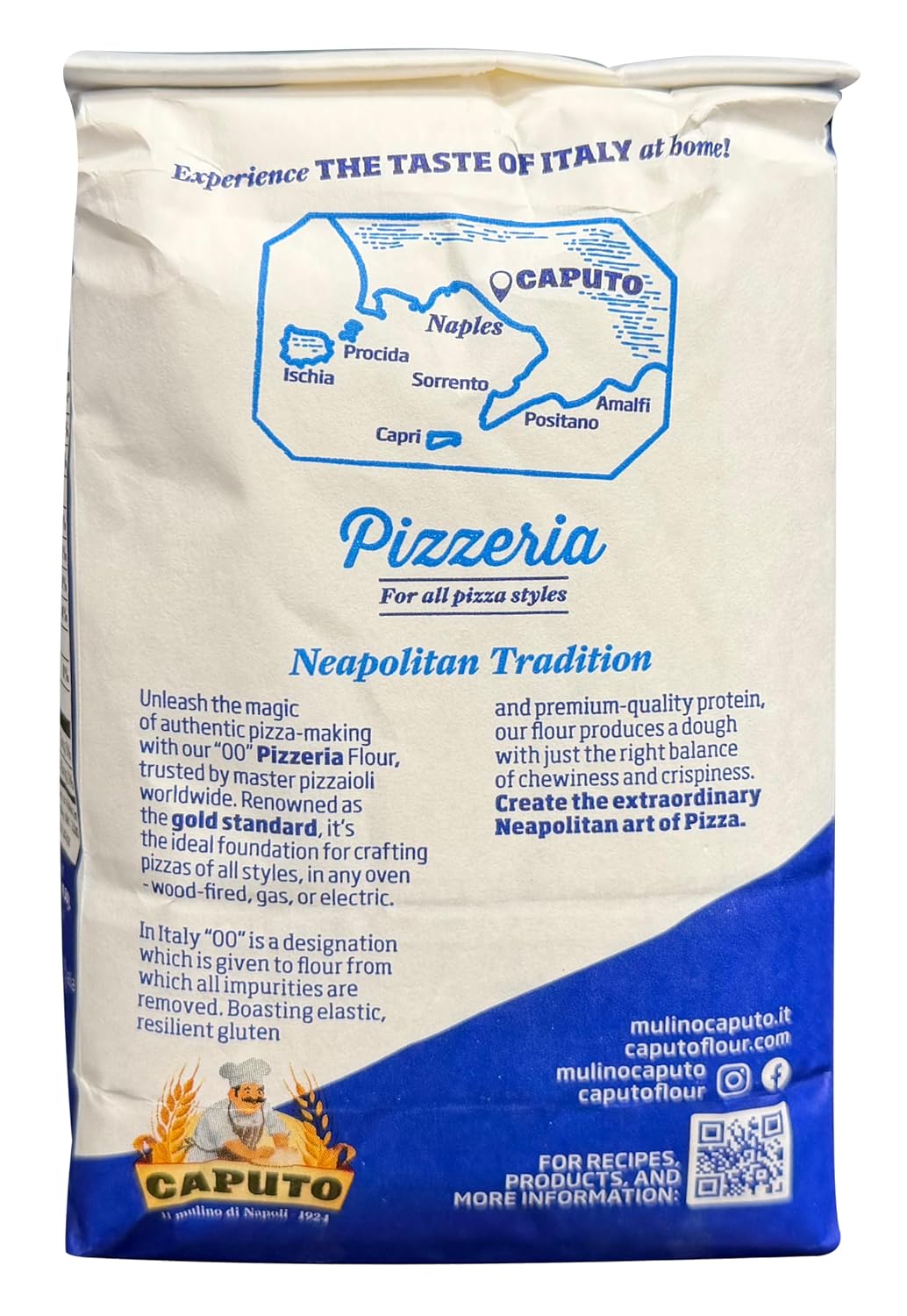 Antimo Caputo Pizzeria 00 Flour (Blue) 2.2 LB - Pack of 2 (Total 4.4 LBS)
