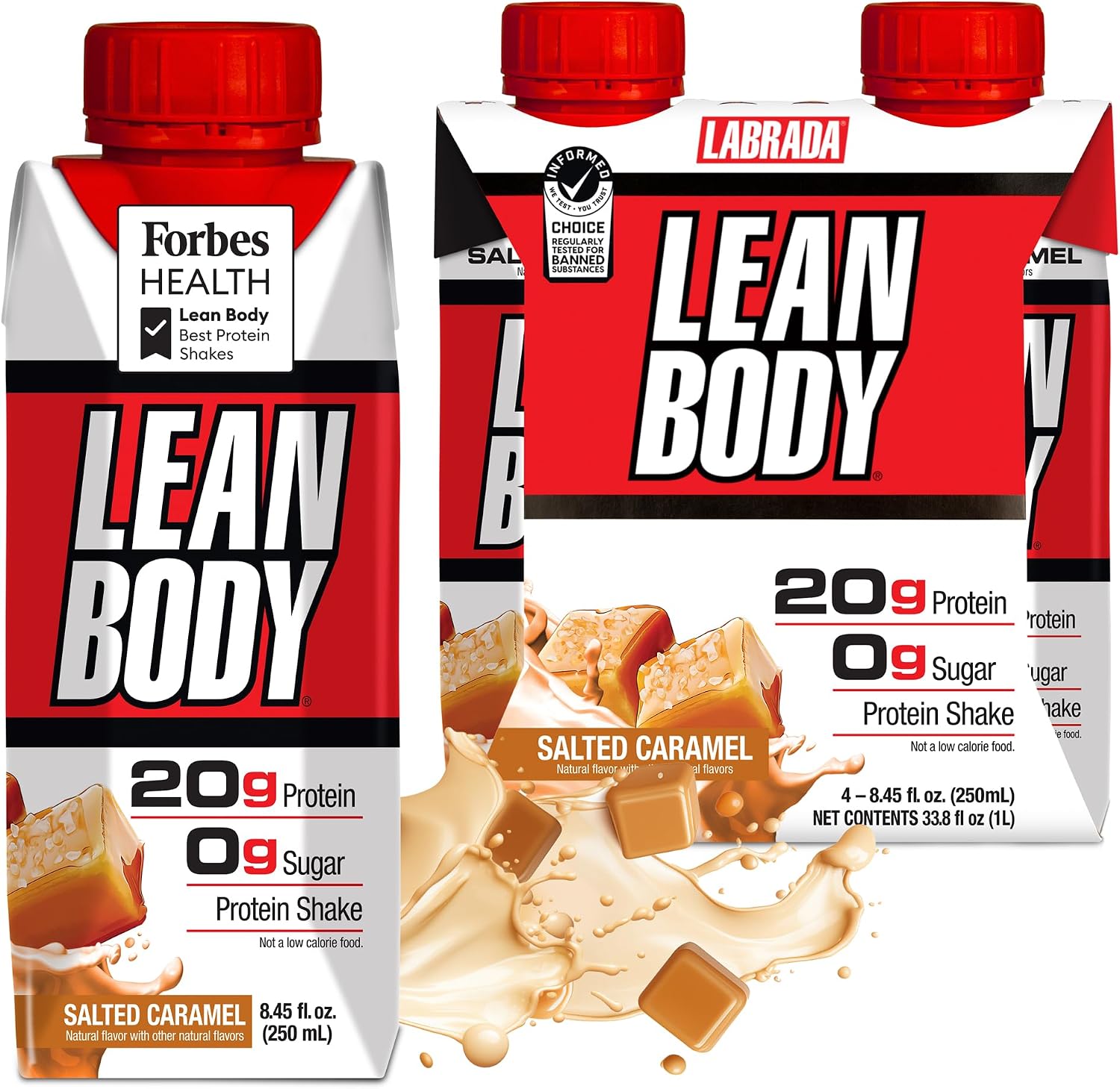 Labrada Lean Body Ready-to-Drink Chocolate Protein Shake, 40g Protein, Whey Blend, 0 Sugar, Gluten Free, 22 Vitamins & Minerals, LABRADA, 17 Fl Oz (Pack of 12)