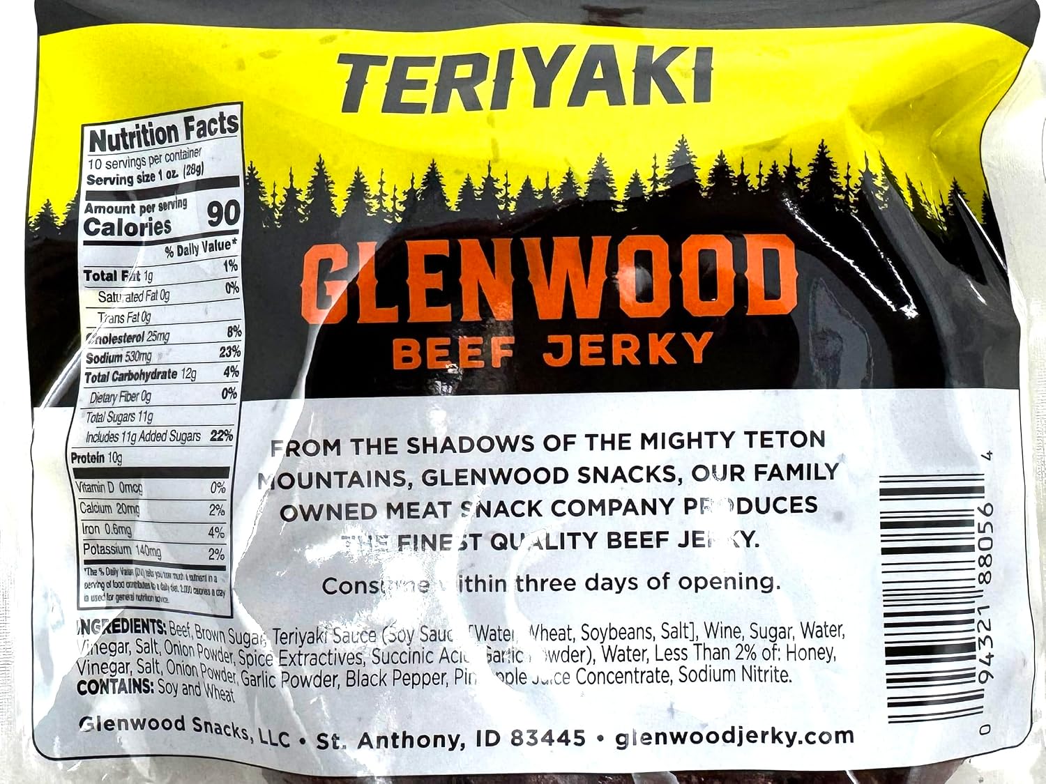 Glenwood Jerky 10oz Beef Jerky (TERIYAKI)