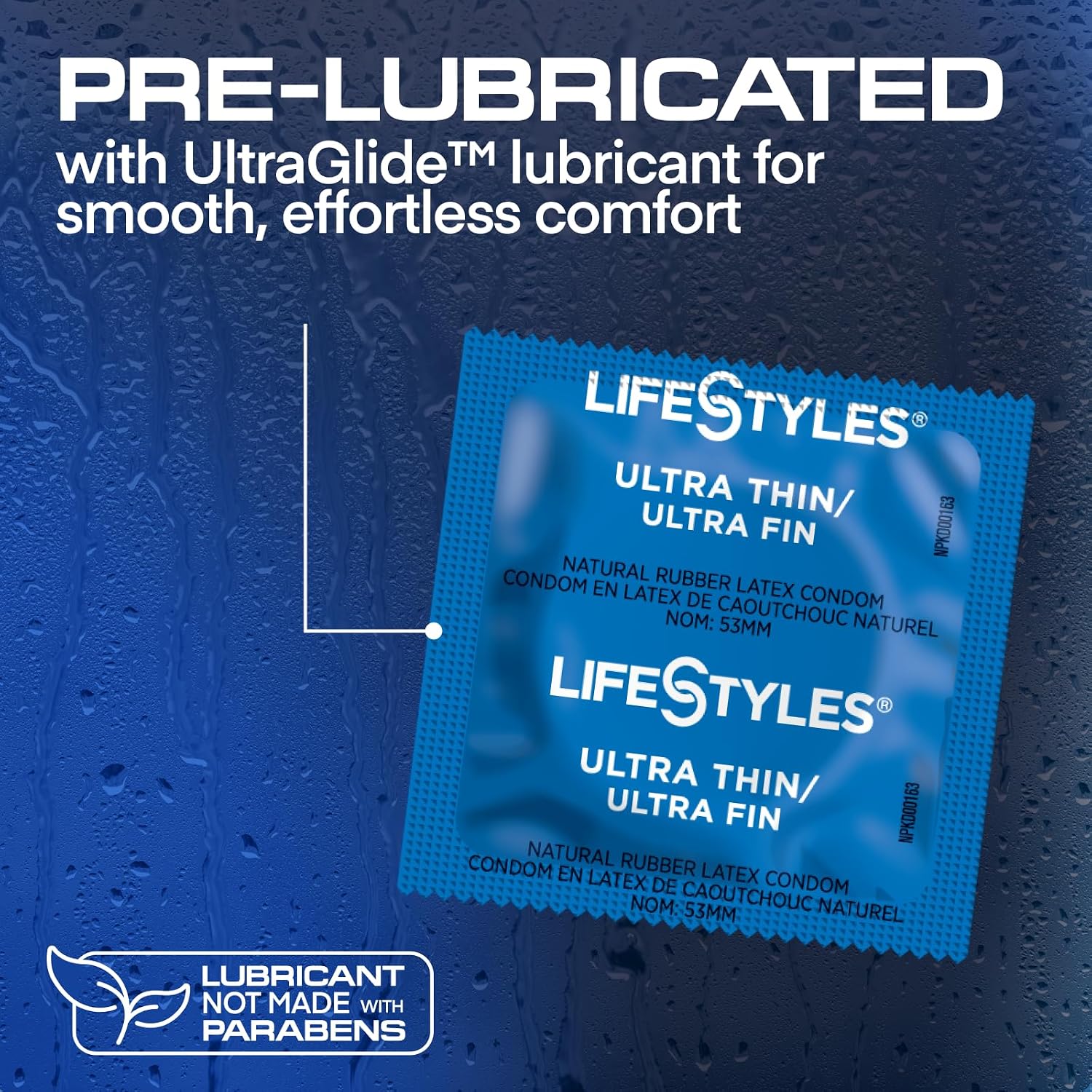 Lifestyles Ultra Thin Natural Rubber and Lubricated Latex Condoms Value Pack, 50 Count