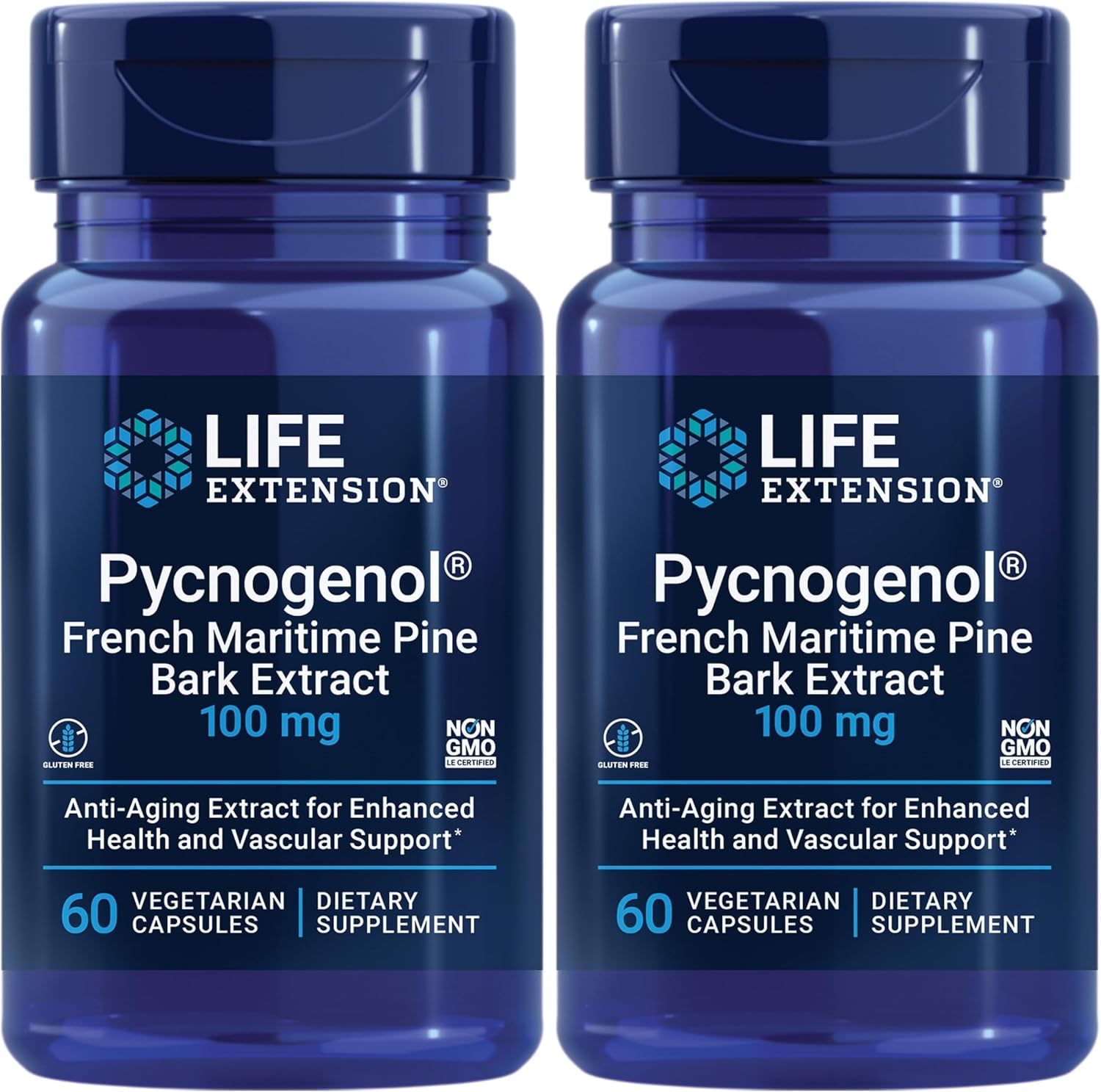 Life Extension Pycnogenol – French Maritime Pine Bark Extract – Scientifically Studied Healthy Aging & Vascular Health Supplement – Non-GMO, Gluten-Free, Vegetarian – 60 Capsules | Scientifically Studied Formula Supports Healthy Aging & Vascular Health,…