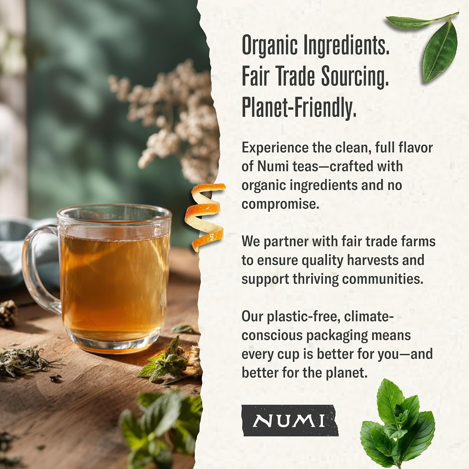 Numi Organic Gunpowder Green Tea – 54 Green Tea Bags – Bold, Smooth Flavor, Packed with Antioxidants, Naturally Energizing, Microplastic-Free Tea Bags
