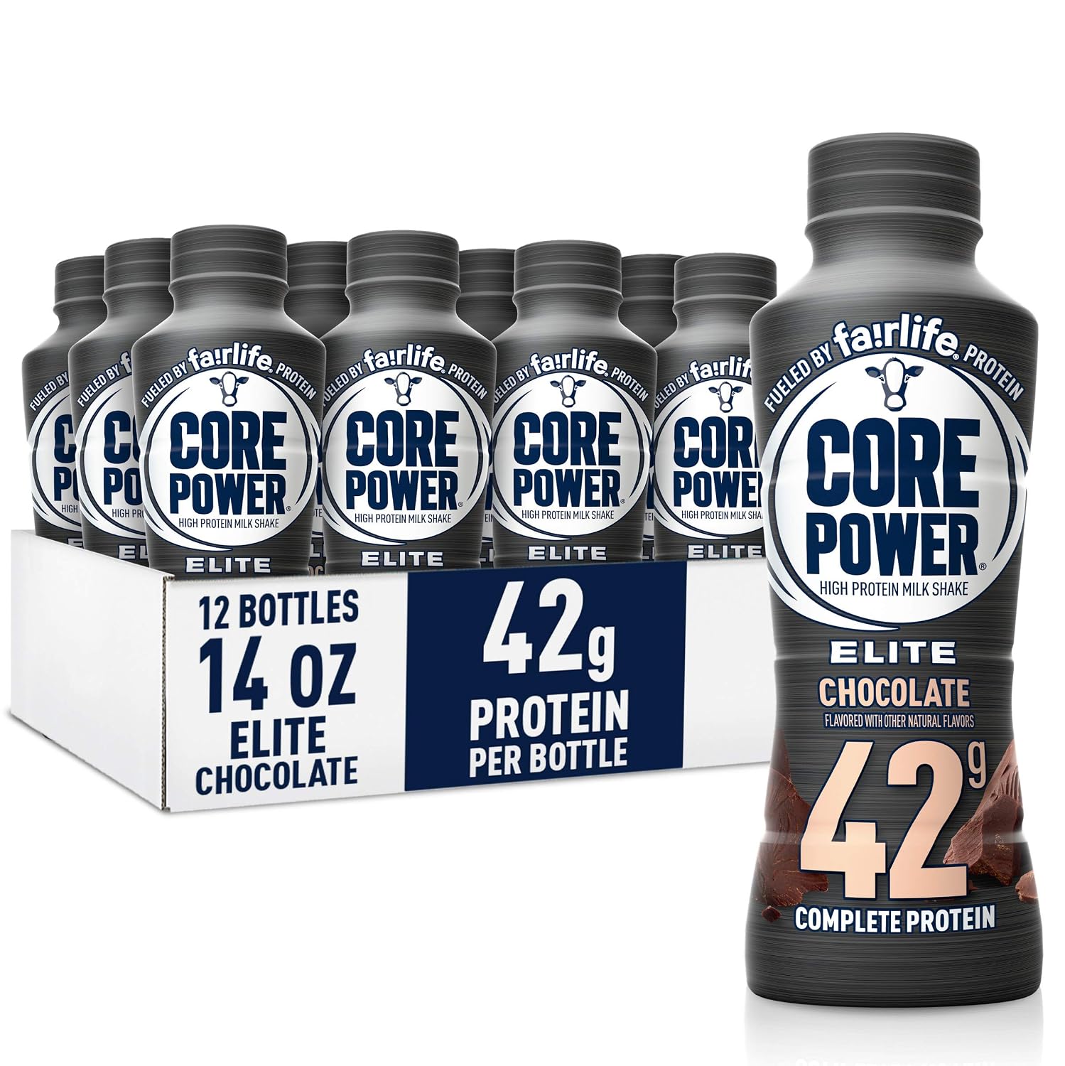 Core Power Fairlife Protein Milk Shakes for Workout Recovery (Chocolate, 14 Fl Oz