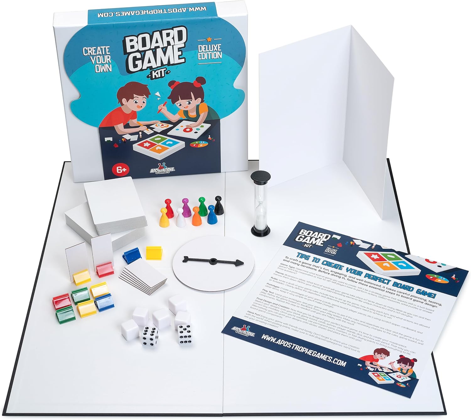 Create Your Own Opoly Board Game Kit with Blank Board & Game Pieces