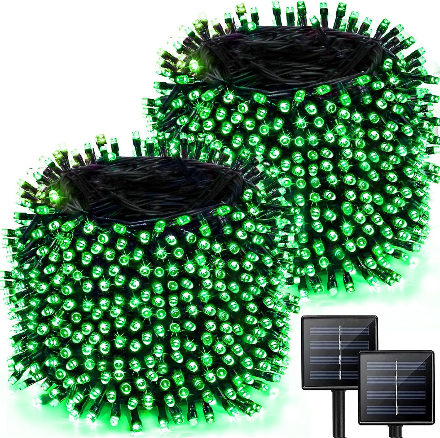 Solar String Lights Outdoor 2 Pack 170FT 480 LED Christmas Light Warm White