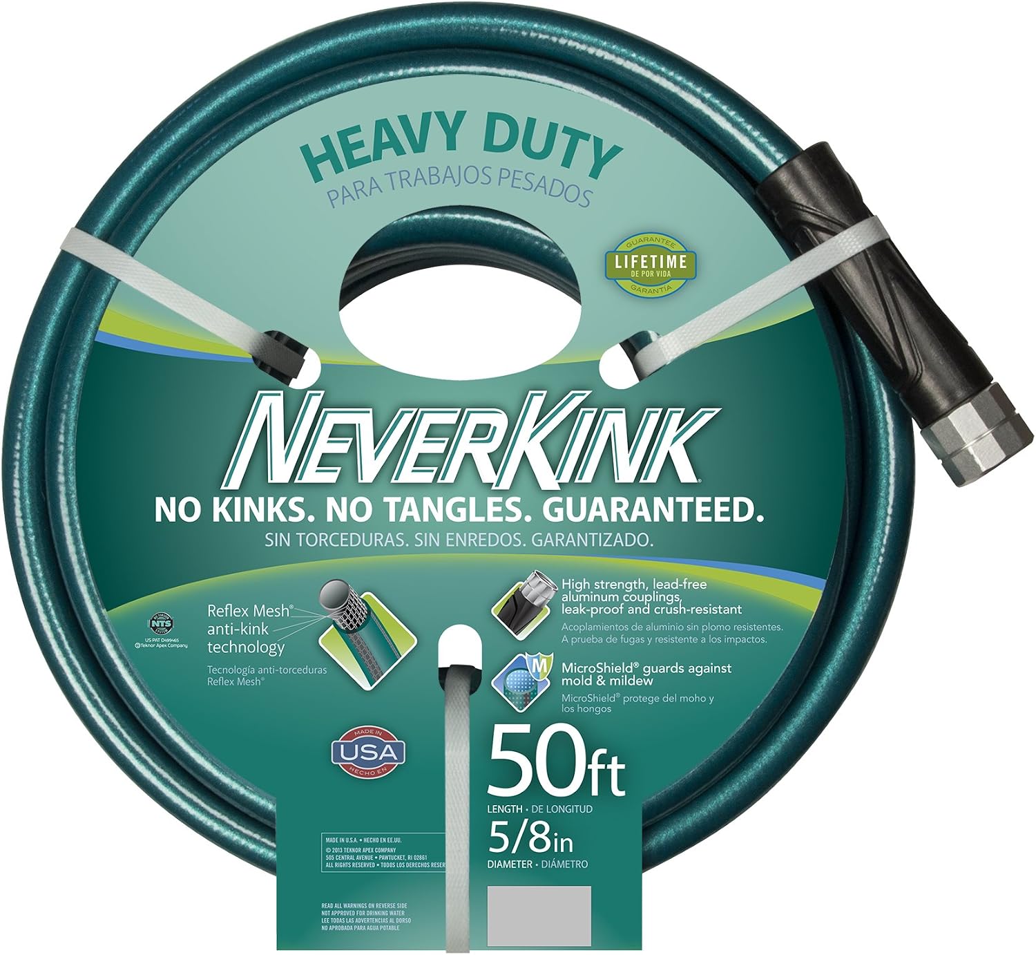 Teknor Apex 100519499 NeverKink 8615-50, Heavy Duty Garden Hose, 5/8-Inch by 50-Feet
