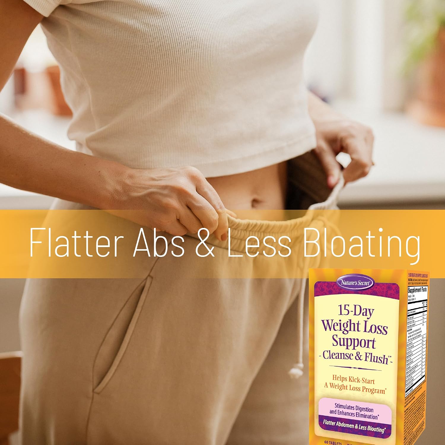 Nature's Secret 15-Day Weight Loss Support & Natural Energy Boost - Cleanse & Flush Stimulates Digestion