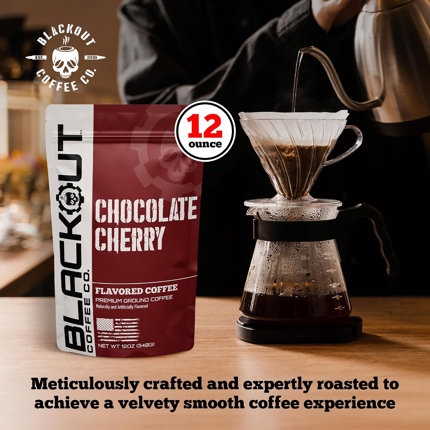 Blackout Coffee Blueberry Crumble Ground Coffee, Medium Roast, 12 oz