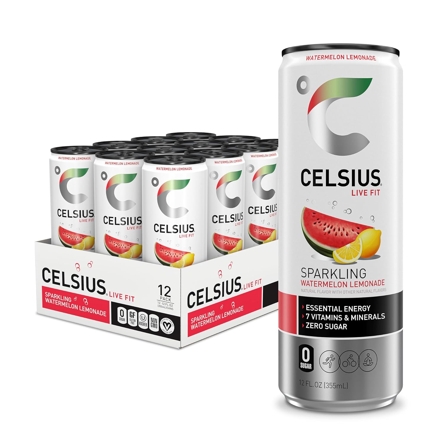 CELSIUS Sparkling Cola, Sugar Free Energy Drink, 12 Fl Oz (Pack of 12)