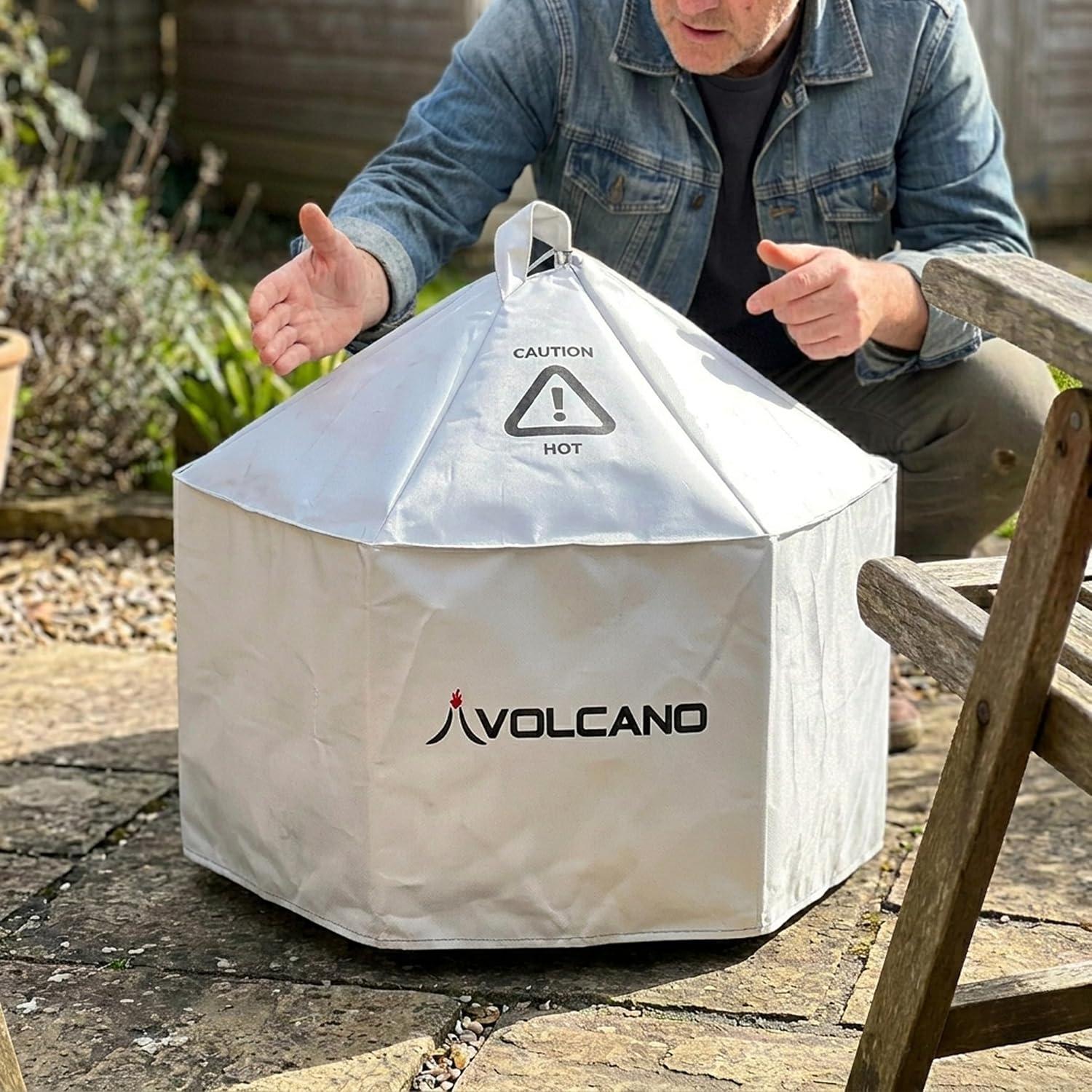 Volcano Lid for Volcano Collapsible Grill, Heat Resistant Polyester Cover, Heat Retention Lid for Baking, Smoking & Dutch Oven Cooking