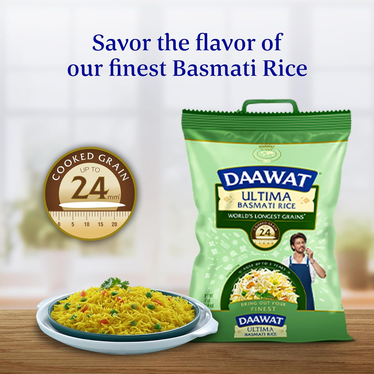 Daawat Traditional Basmati White Rice - 10 lb Bag | Authentic Extra Long Grain Basmati Rice - Great for Curries, Pilafs & Indian Recipes - Cook in Microwave or on Stove Top