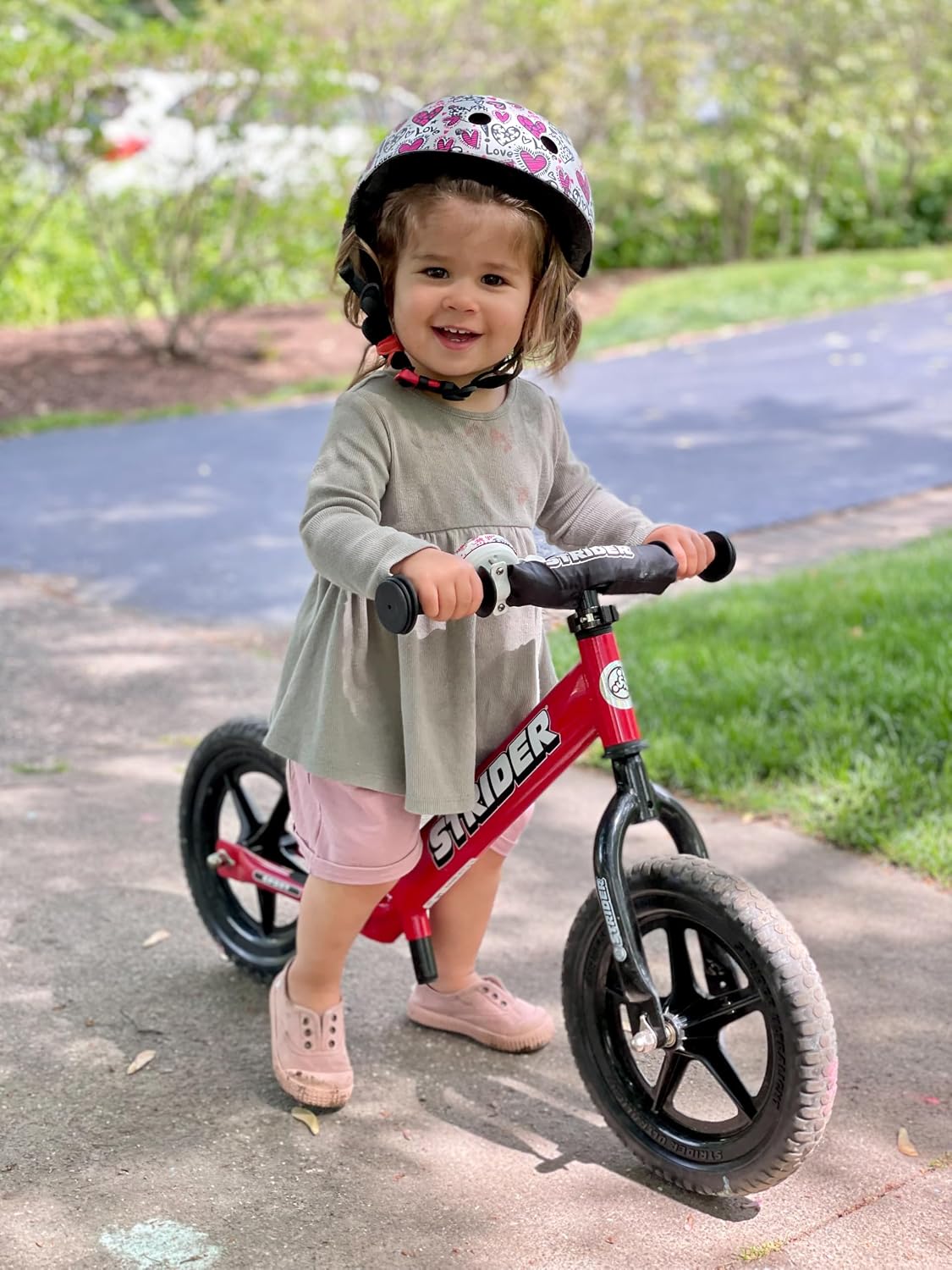 Strider 12 Sport Bike, Pink - No Pedal Balance Bicycle for Kids 1 to 4 Years - Includes Safety Pad, Padded Seat, Mini Grips, Flat-Free Tires -Easy Assembly, Tool-Free Adjustments | No-Pedal Balance Bike for Toddlers, Safety Pad, Adjustable Seat and Handl…