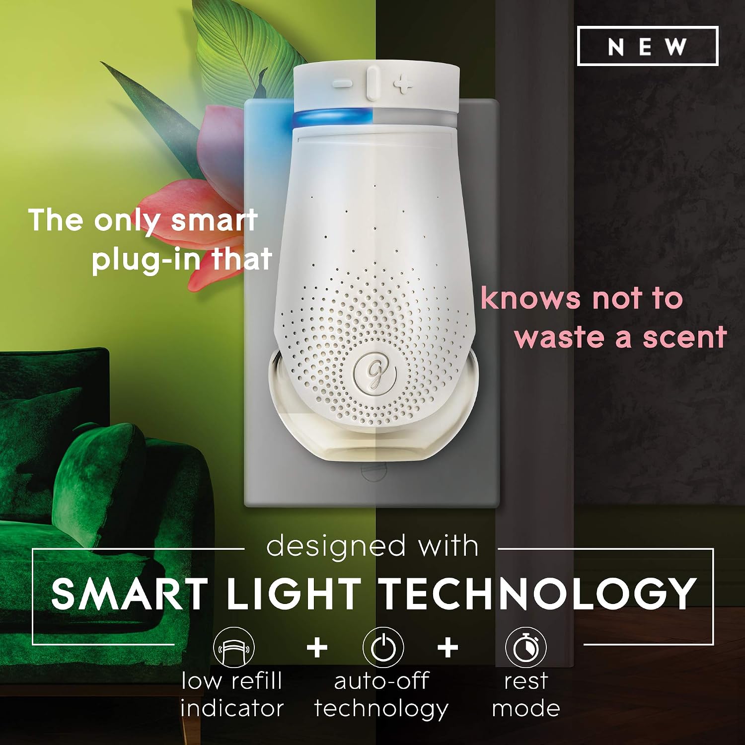 Glade PlugIn Plus Air Freshener Warmer, Holds Scented Oil Refill, 1 Count