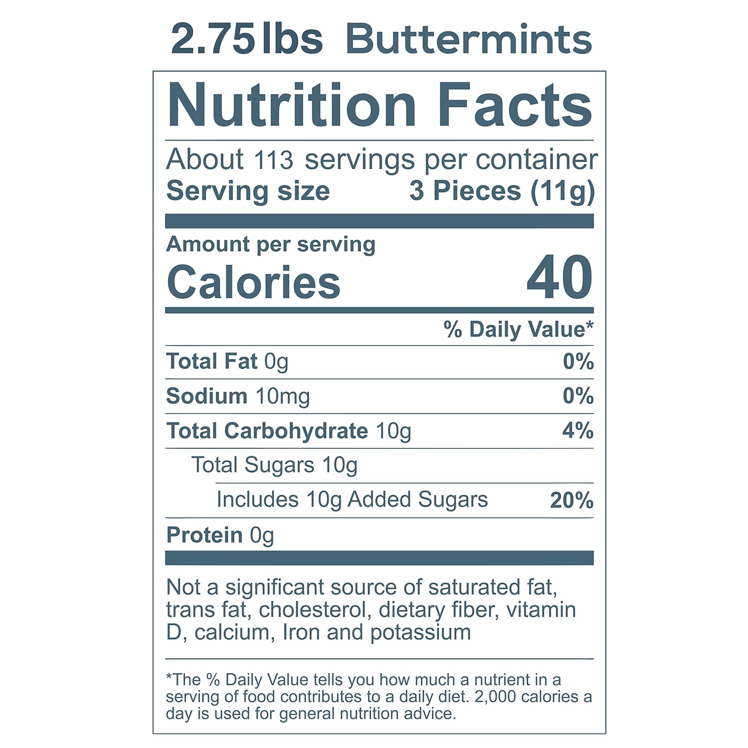 Party Sweets White Buttermints, 14 Ounce, Appx. 100 pieces from Hospitality Mints