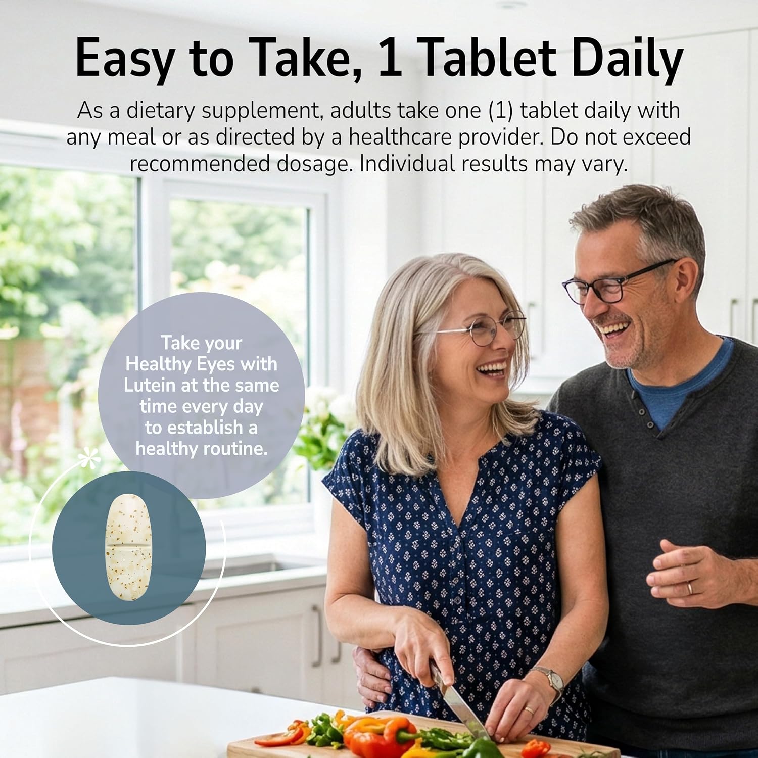 21st Century Healthy Eyes with Lutein Vision Support Tablets, 60 Count | Eye Vitamin with Lutein Plus Antioxidants A, Compare VS. Ocuvite® with Lutein, C, E, Zinc, Vision & Eye Health Support