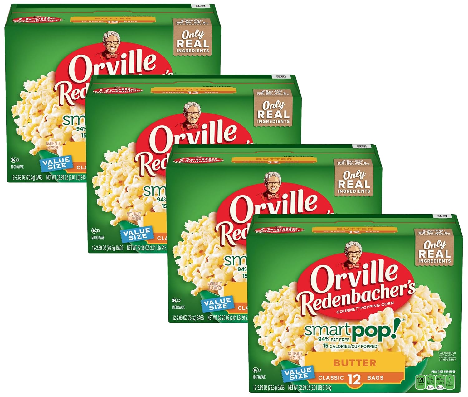 Orville Redenbacher’s Popcorn SmartPop! Value Size, Butter, 2.69 oz., 12-ct