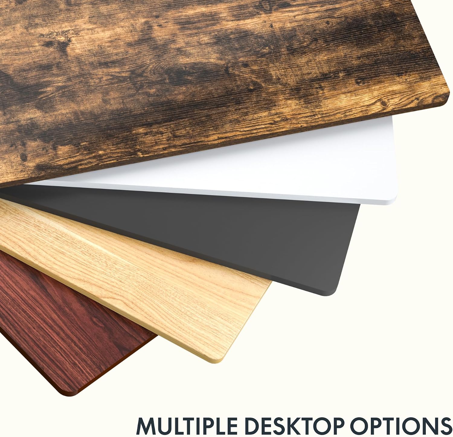 FLEXISPOT Acacia Solid Wood 55"x28" Butcher Block Desktop, Walnut | Acacia Solid Wood, Thick Beveled Edge, For Standing Desk, Office Table, Workbench, DIY Furniture Projects