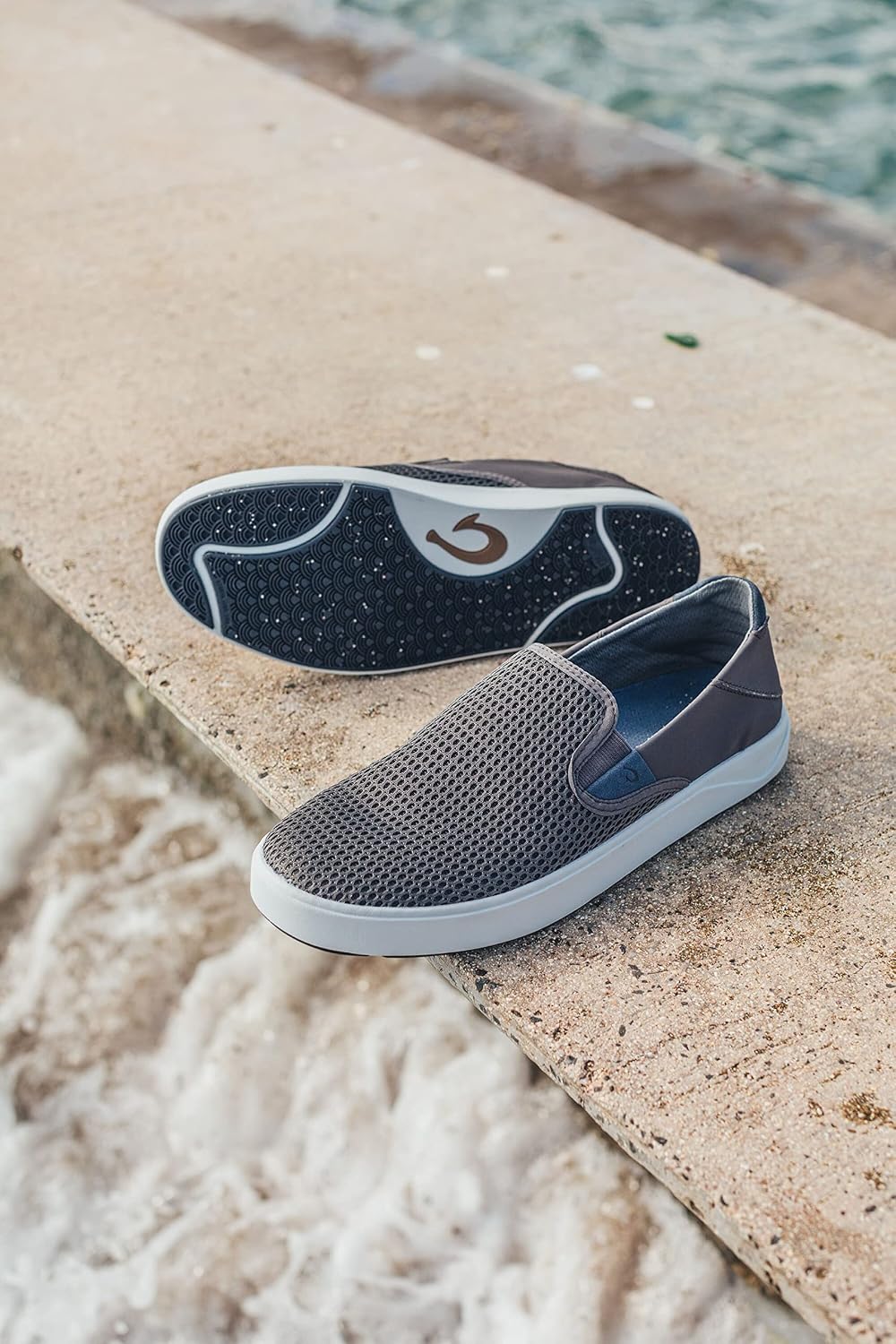 OluKai Lae'ahi Men's Slip On Shoes, Breathable Everyday Sneaker