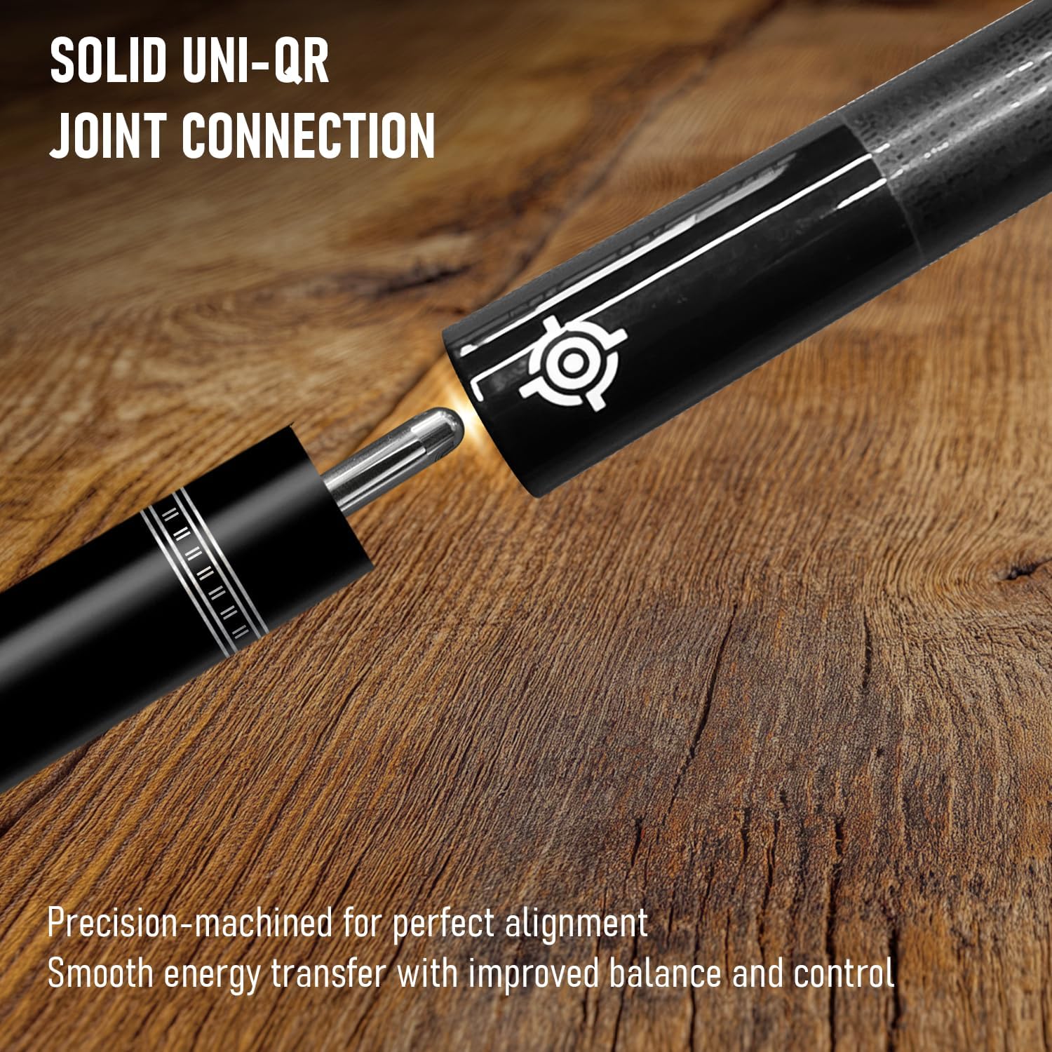 CUEBOTS Glass Fiber Cue, Glass Fiber House Cue Stick, Club Cue, Cue for Beginners, Durable Uni-QR, 3/8-10, 5/16-18 Joint, Long Lasting Glassfiber Shaft, 7-Layer Microfiber Tip