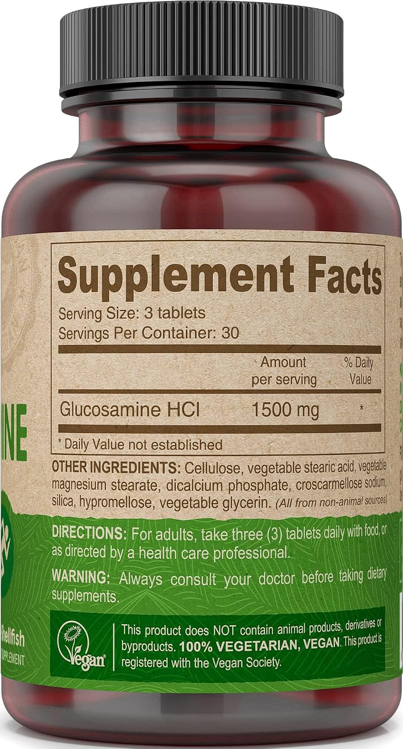 DEVA Vegan Vitamins Glucosamine Tablets, 90-Count Bottle