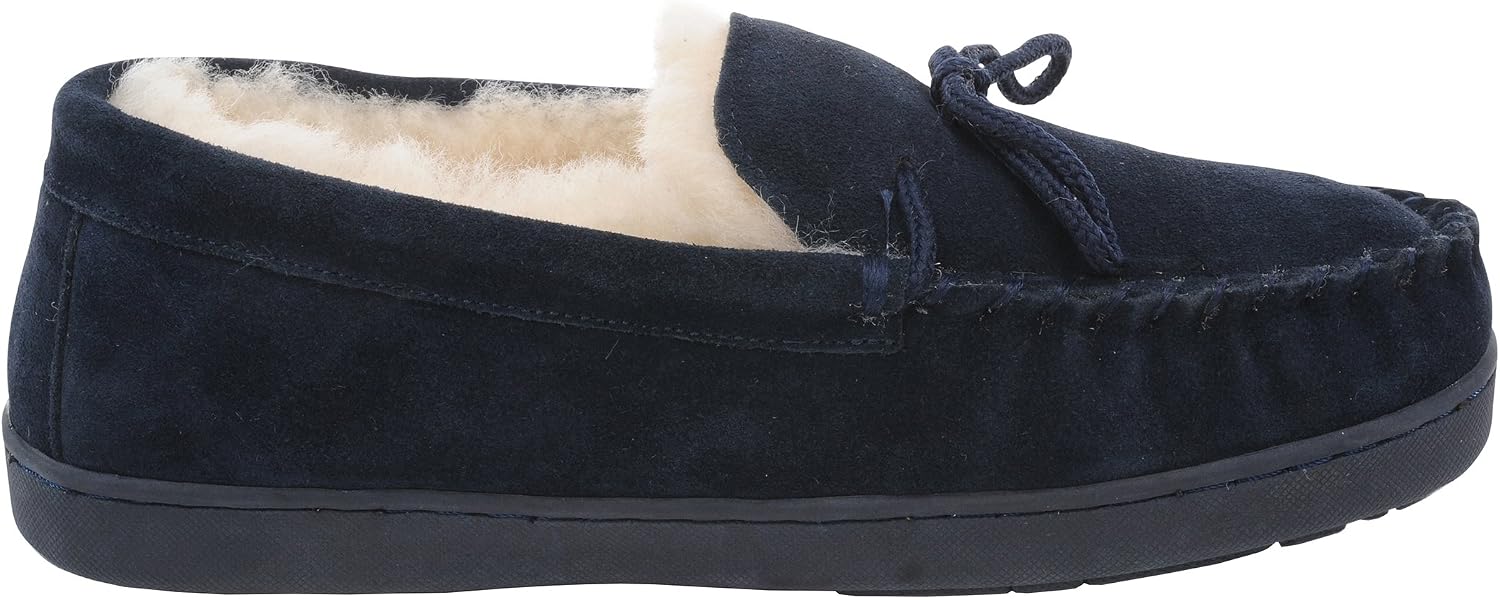 BEARPAW Moc II 2 - Men's Sheepskin Slipper - 1295M | Comfortable & Lightweight Men's Shoe, Medium Fit, Multiple Colors