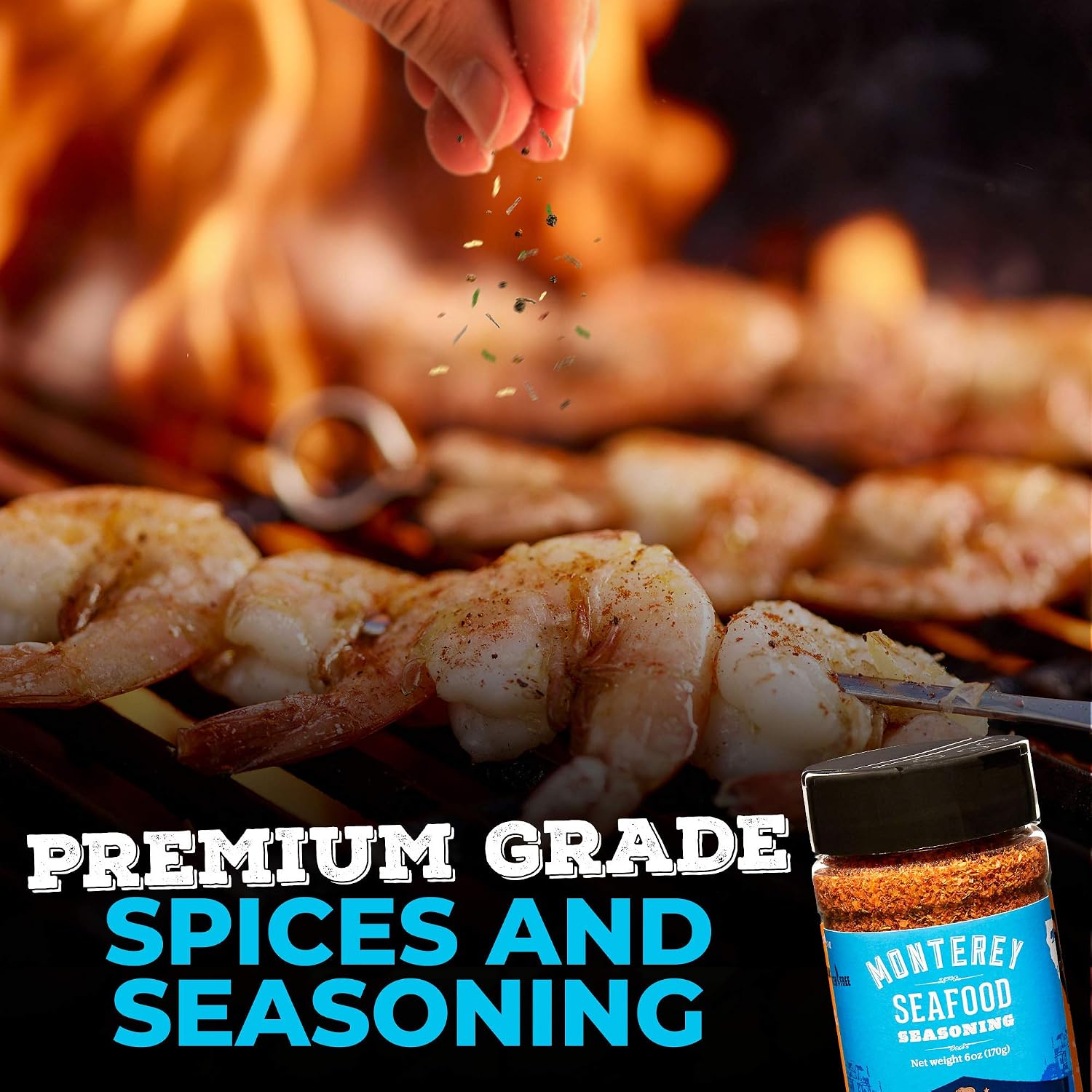 California Rancher Seafood Seasoning, 6oz | Lemon Dill Pepper Salt Blend, Coarse Texture, Gluten-Free, MSG-Free | For Salmon, Shrimp, Fish