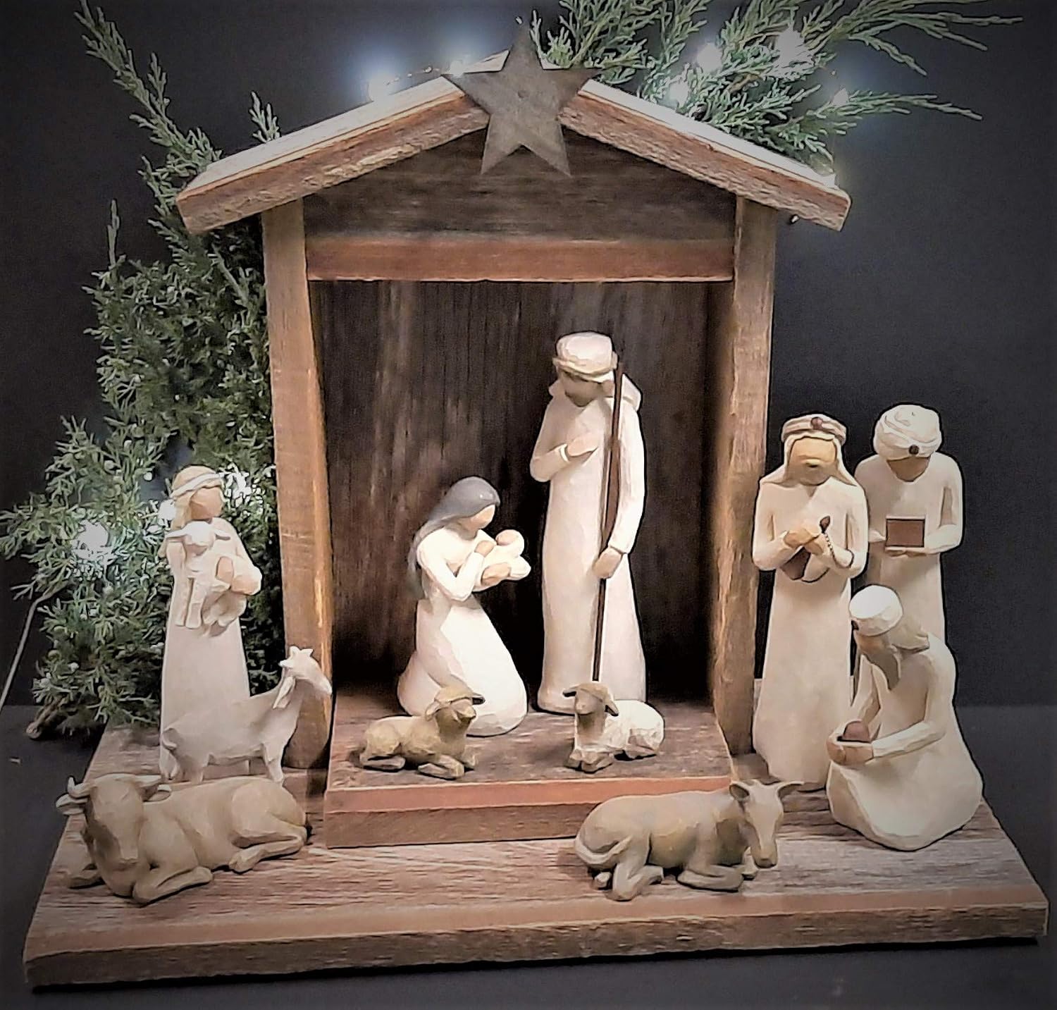 Handcrafted Creche for Willow Tree Nativity Set