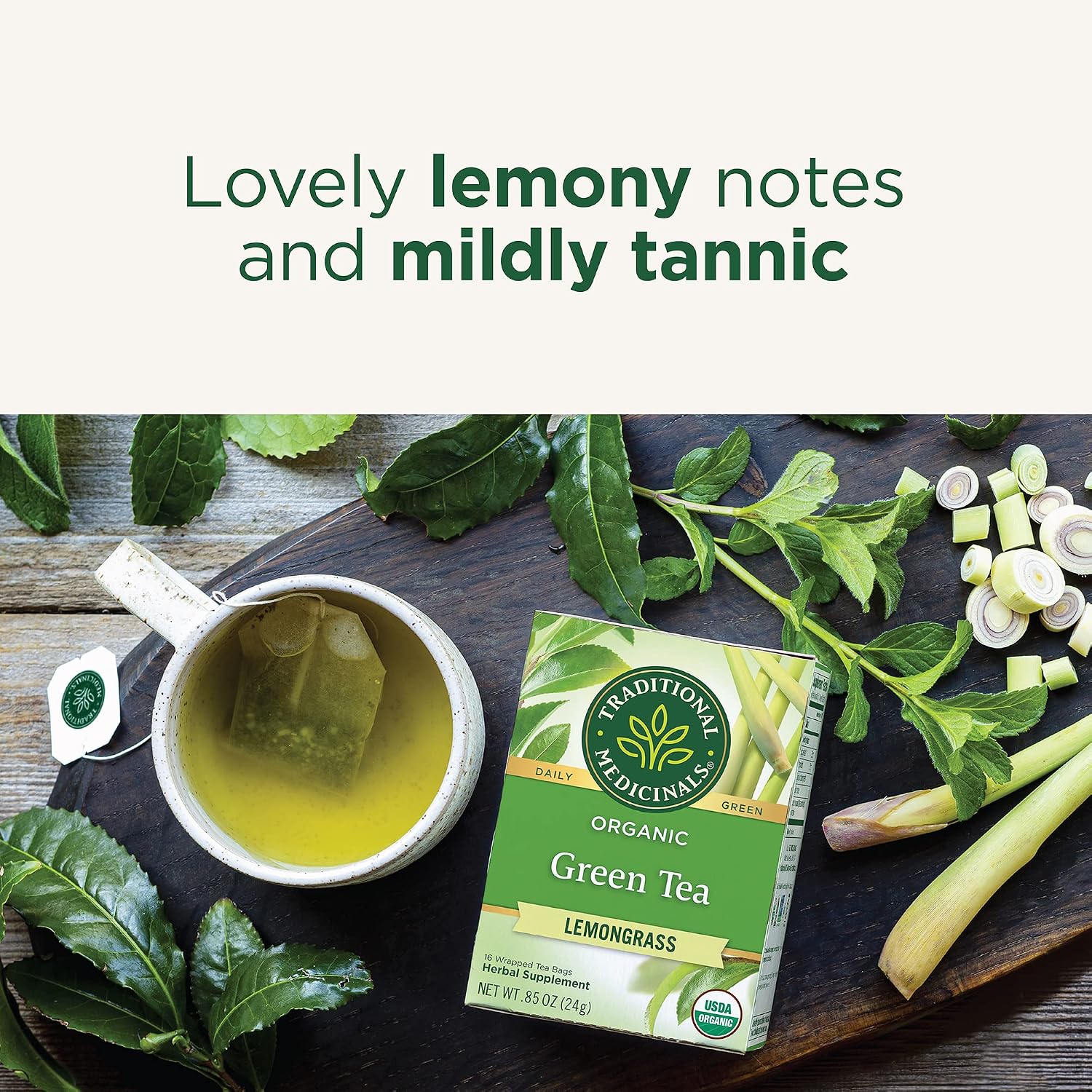 Traditional Medicinals Organic Green Tea Ginger, 16 Tea Bags | Promotes Healthy Digestion, Occasional Nausea & Indigestion Relief, Kosher, Non-GMO