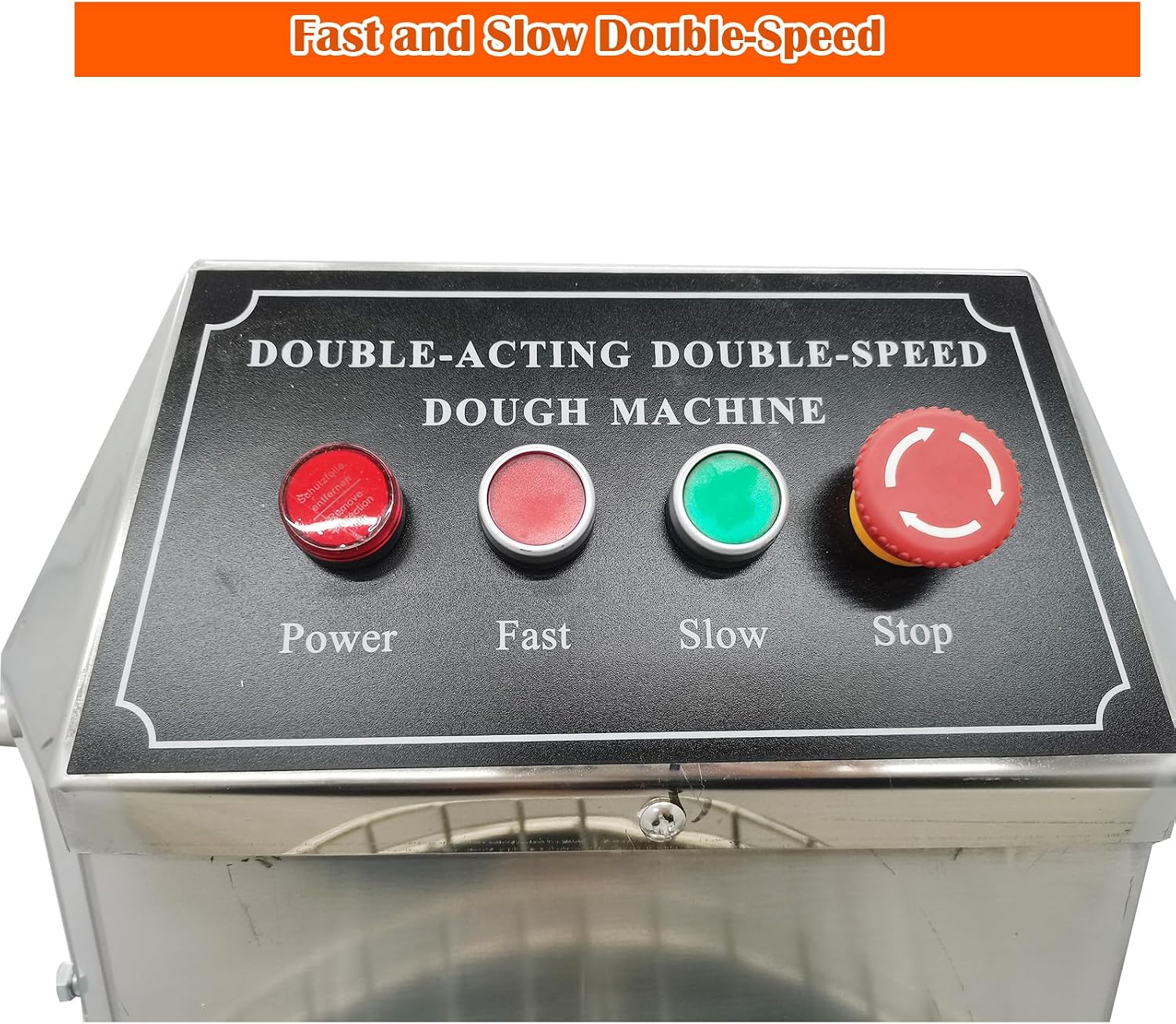 INTBUYING 30 QT Stand Dough Mixer 7.5 Gallon Double Action Spiral Stand Mixer with Double-Speed