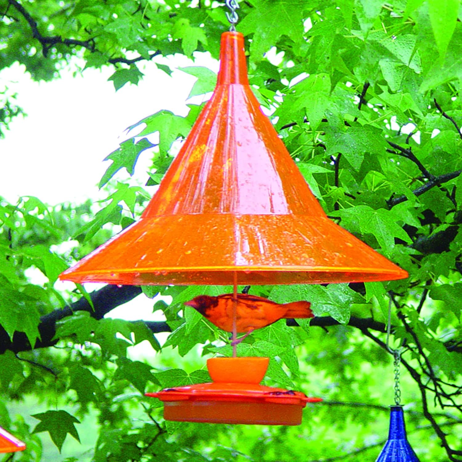 Squirrel Baffle - for Outside Bird House and Feeder Pole - Premium Large 17” Dome - by Arundale Made in USA (Crystal Clear)
