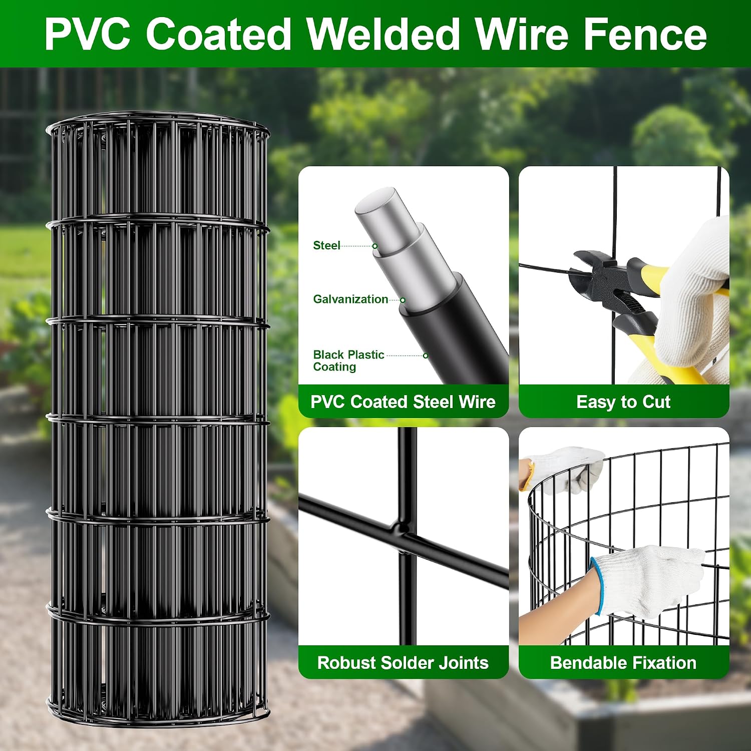 Amagabeli Hardware Cloth 1/2 inch 36 x 100 ft 19 Gauge Chicken Wire Fence Hot-Dipped Galvanized After Welding Welded Wire Fencing Mesh Roll Garden Plant Support Poultry Rabbit Cage Snake Gopher