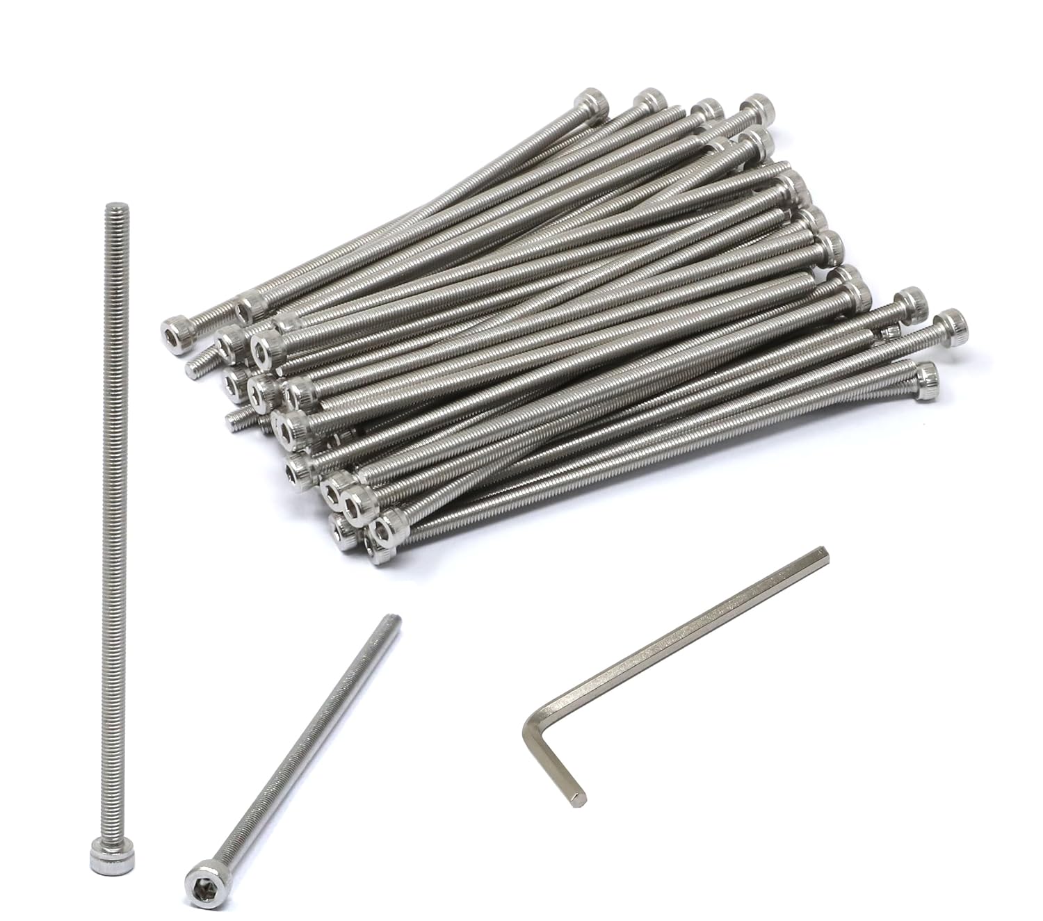 iexcell 20 Pcs M8 x 30/35/40/45/50 mm Stainless Steel 304 Hex Socket Head Cap Screws Bolts Assortment, Fully Threaded
