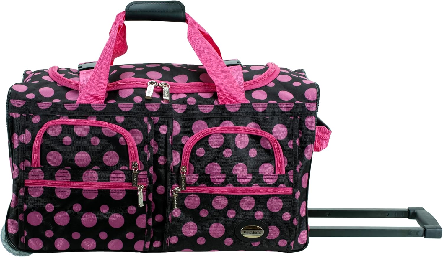 Rockland Rolling Duffel Bag, Black, 22"