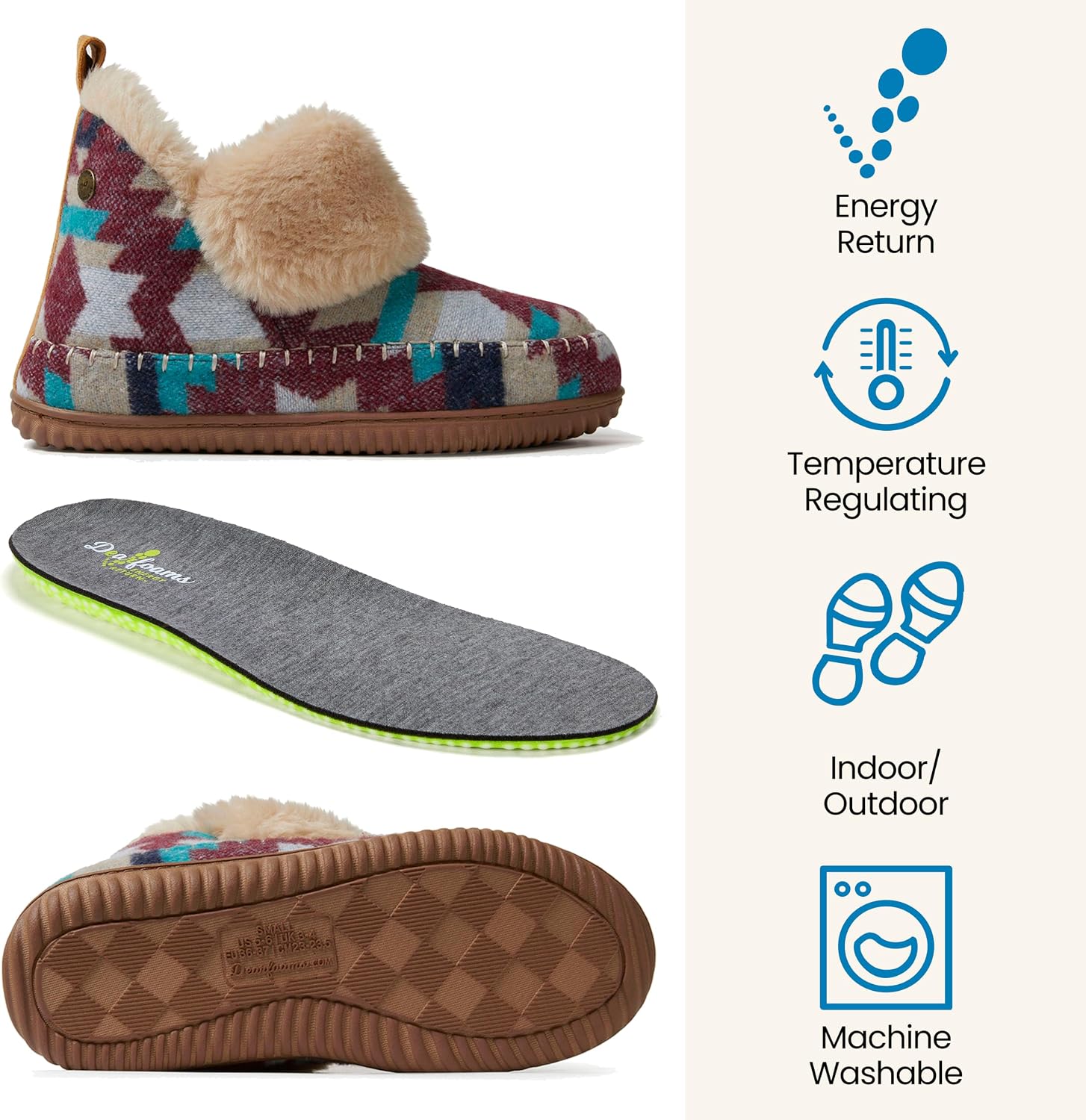 Dearfoams Women's Moritz Mountain Energy Return Technology Bootie