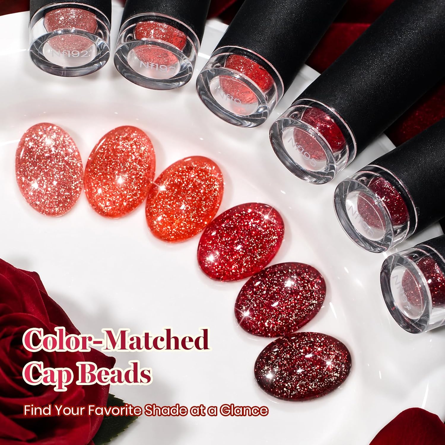 Beetles Green Gel Polish Set, 6 Colors Misty Forest Collection