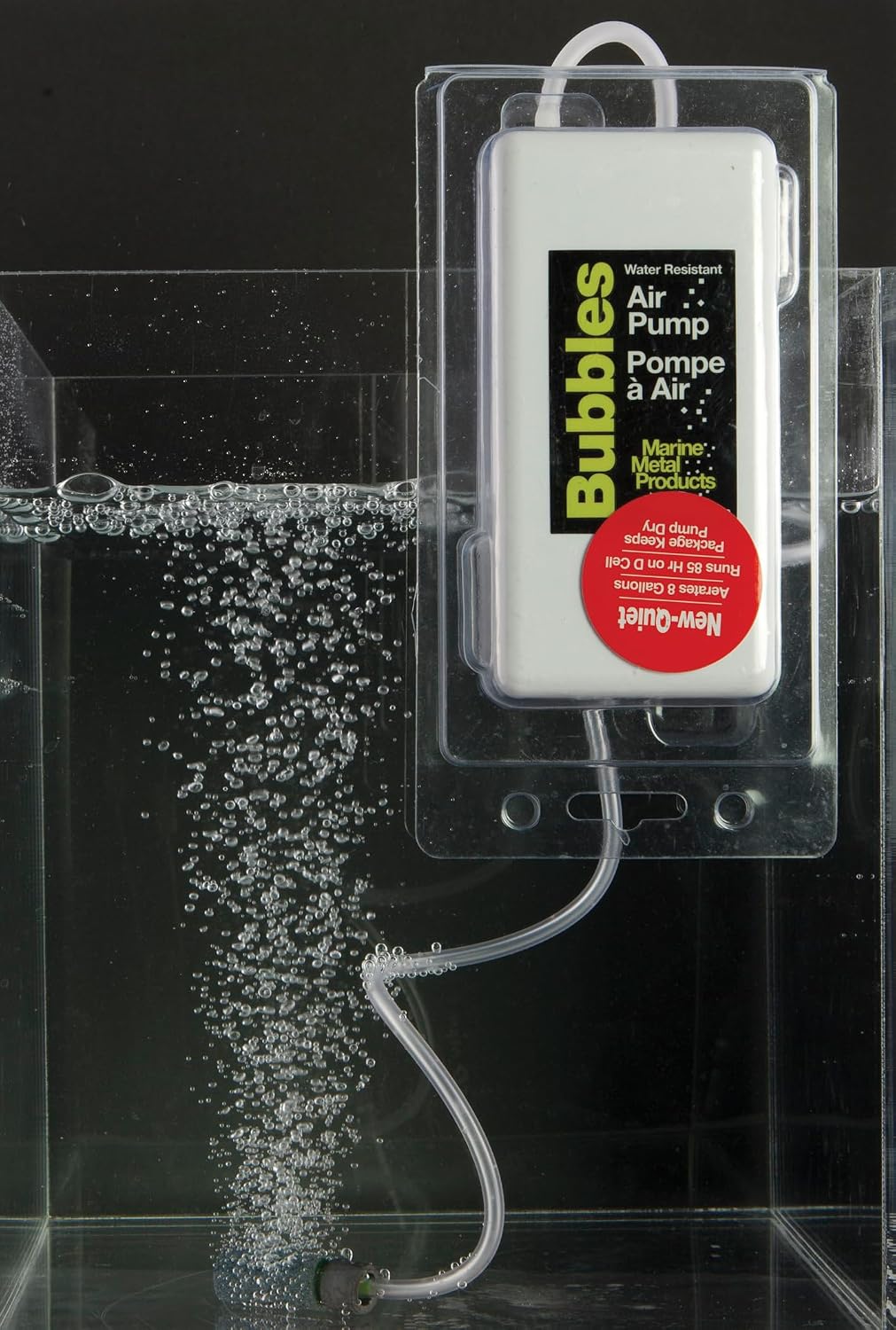 Marine Metal B-3 Bubbles Live Bait Aerator, Water Resistant Air Pump, Portable & Battery Powered