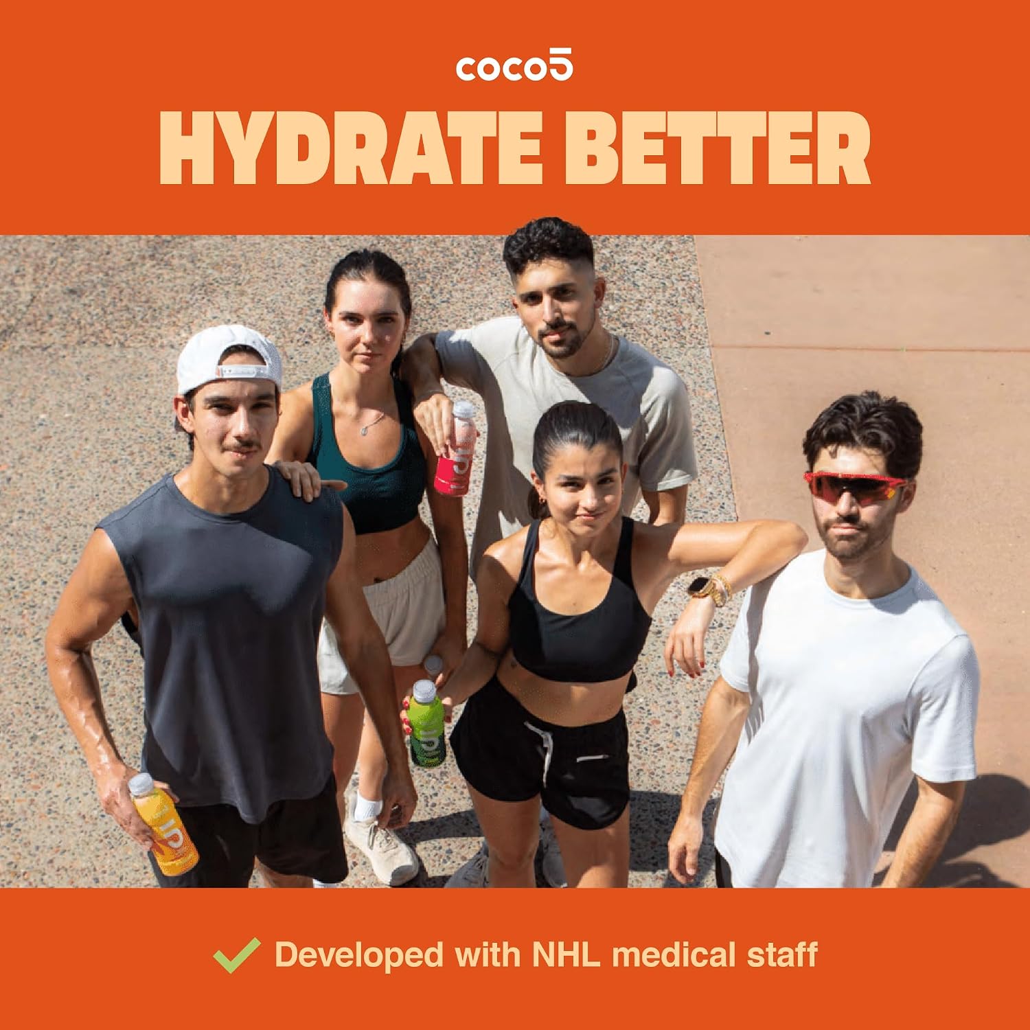 Coco5 Original Coconut Water Natural Electrolyte Sports Drink, 12 Pack | Active hydration. Low sugar, nothing artificial. Potassium, sodium, magnesium, calcium, chloride. 8 real ingredients.