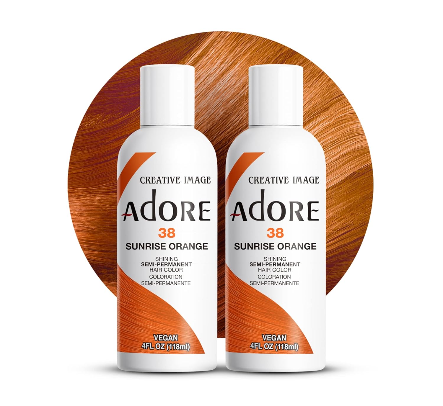 Adore Semi Permanent Hair Color, 107 Mocha, 4 Fl Oz | Vegan & Cruelty-Free Brown Hair Dye | No Ammonia, No Peroxide, No Alcohol