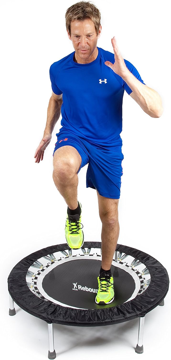 Maximus Pro Home Gym Rebounder Mini Trampoline 40'' + Handle Bar | Includes Workouts Online + DVD's | Adults Indoors | 150kg User Weight. Adult