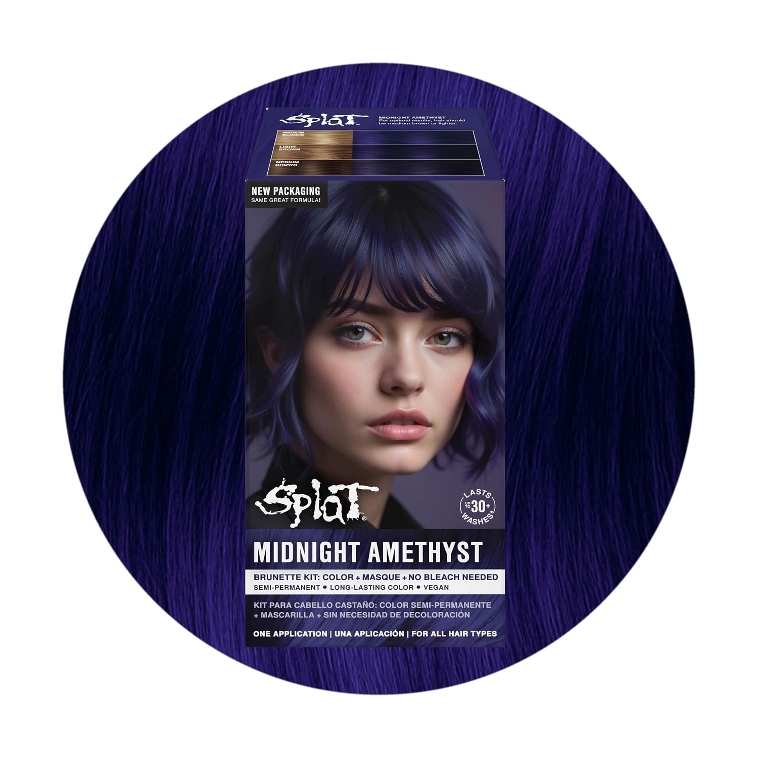 Splat Midnight Magenta Semi Permanent Hair Dye Kit, 1 Application
