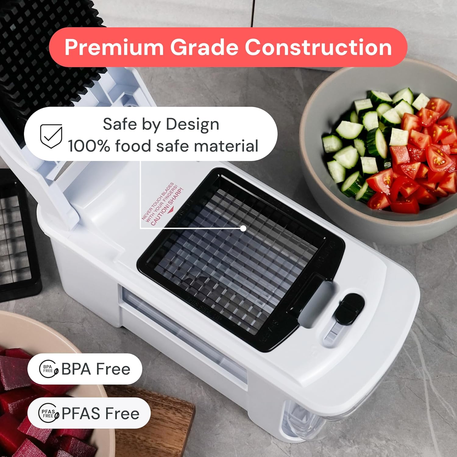 Fullstar Pro XL Vegetable Chopper & Mandoline Slicer w Pull-Out Catch Tray