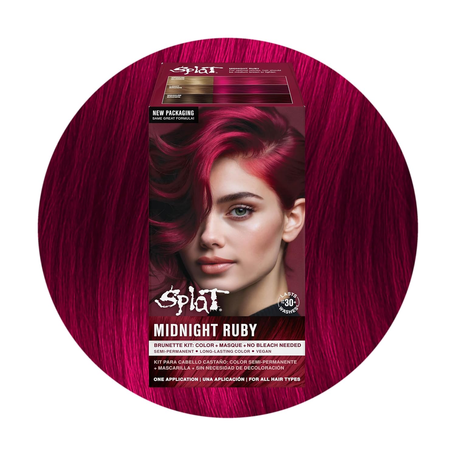 Splat Midnight Magenta Semi Permanent Hair Dye Kit, 1 Application