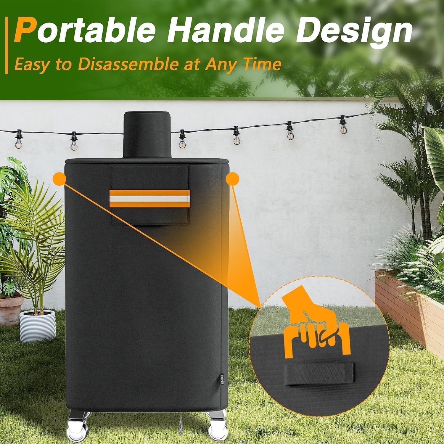 EVRBUL Wood Pellet Smoker Cover Fits for Pit Boss Copperhead Sportsman 5 7 Series, Vertical Smoker Cover Fits for PBV5PW1, PBV5P1, PBV7P1, PB5000SP