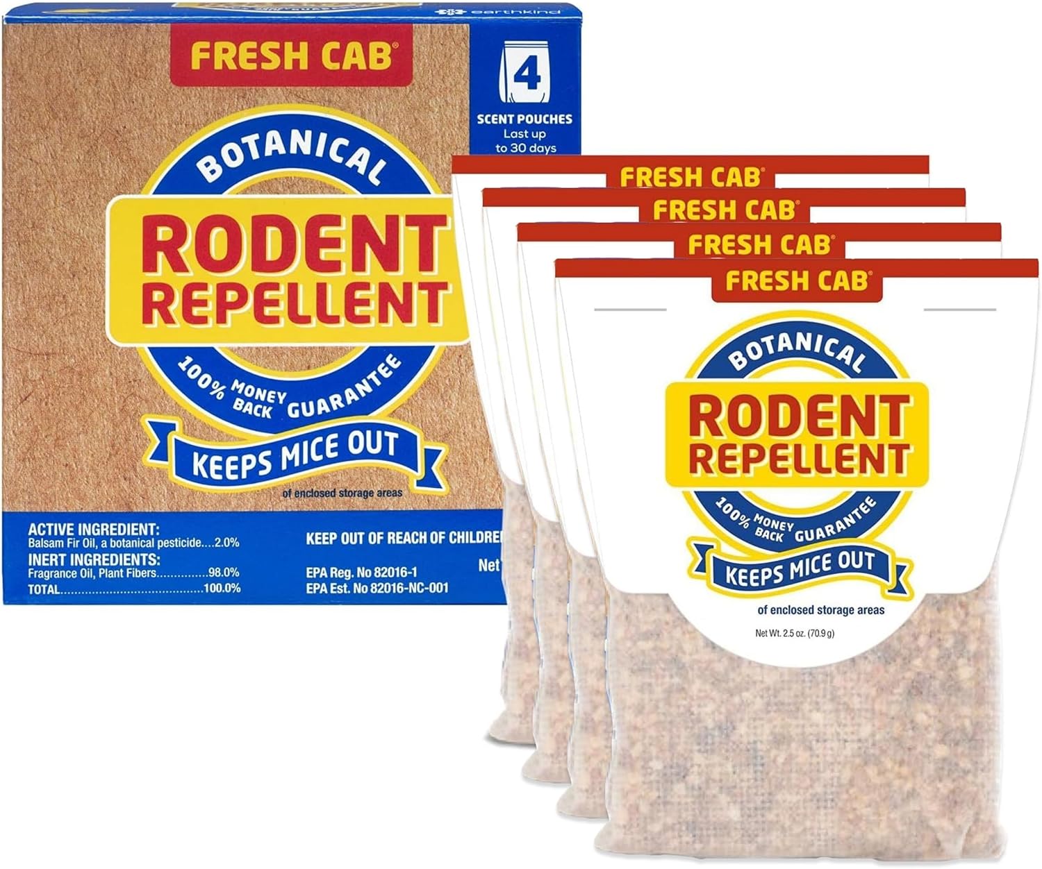 Rodent Repellent; Quickly Repelling Pests from Treated Areas; Preventing Re-Infestation for up To 3 Months; Safe for Children, Pets and the Environment; Non-Toxic; 8-Scent Pouches