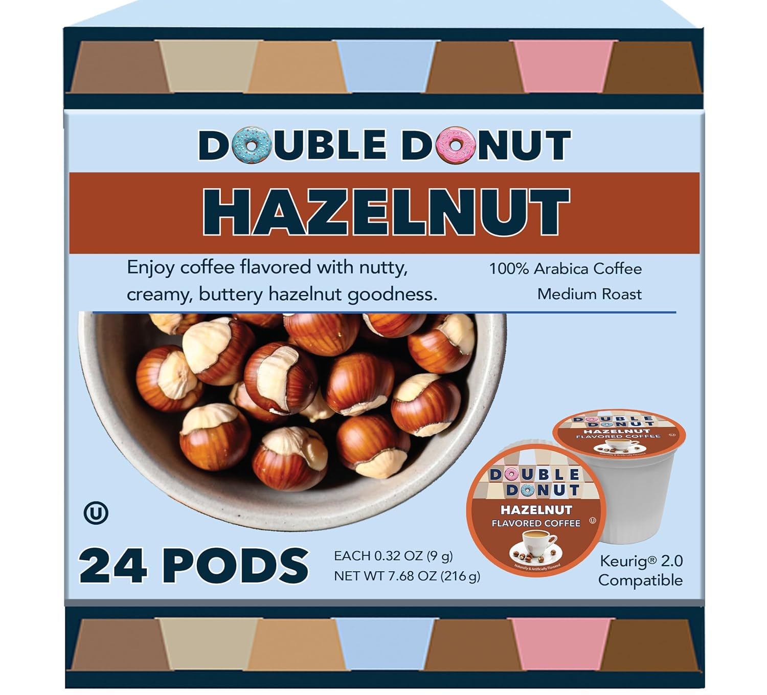 Double Donut Coffee Breakfast Blend Coffee Pods, Light Roast Coffee in Recyclable Single-Serve Pods for Keurig K Cups Brewer Machines, 80 Count Bulk Pack, original version
