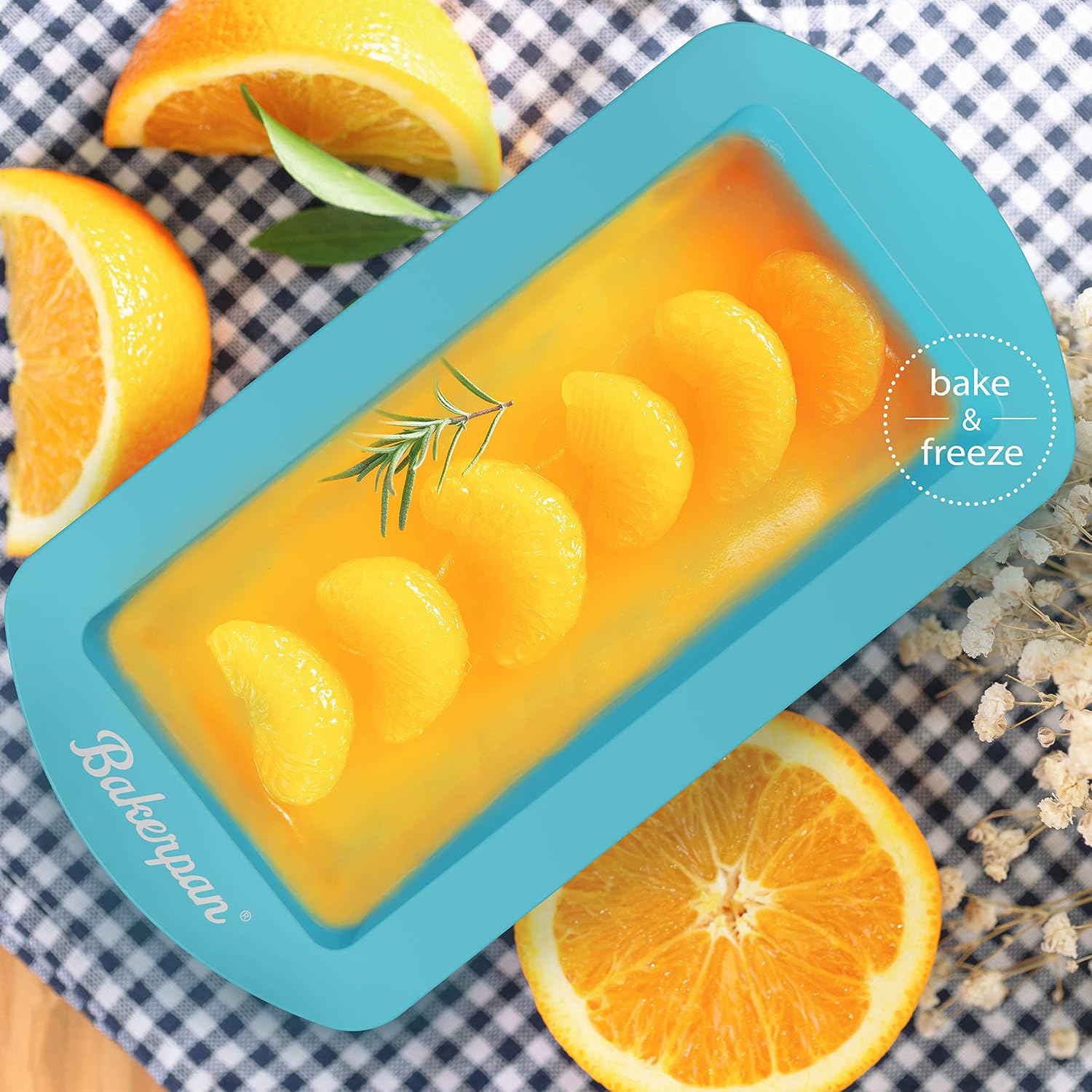 Bakerpan 4 Pack Silicone Mini Loaf Pans for Baking - 4.5 Inch Reusable Molds for Banana Bread, Pound Cake, Bread Loaves & Mini Cakes - Non-Stick