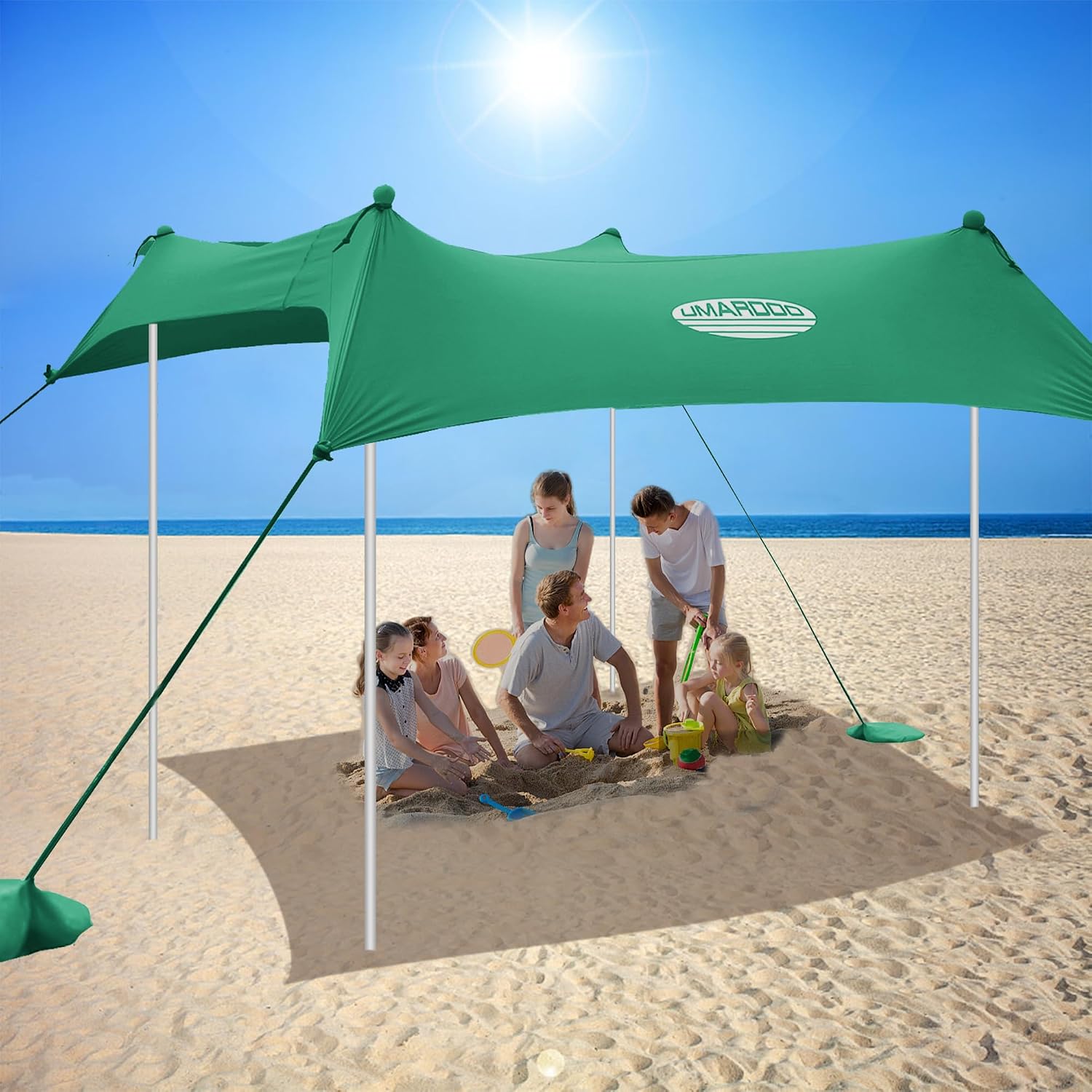 UMARDOO Family Beach Tent Canopy Sun Shade Portable 10×10FT
