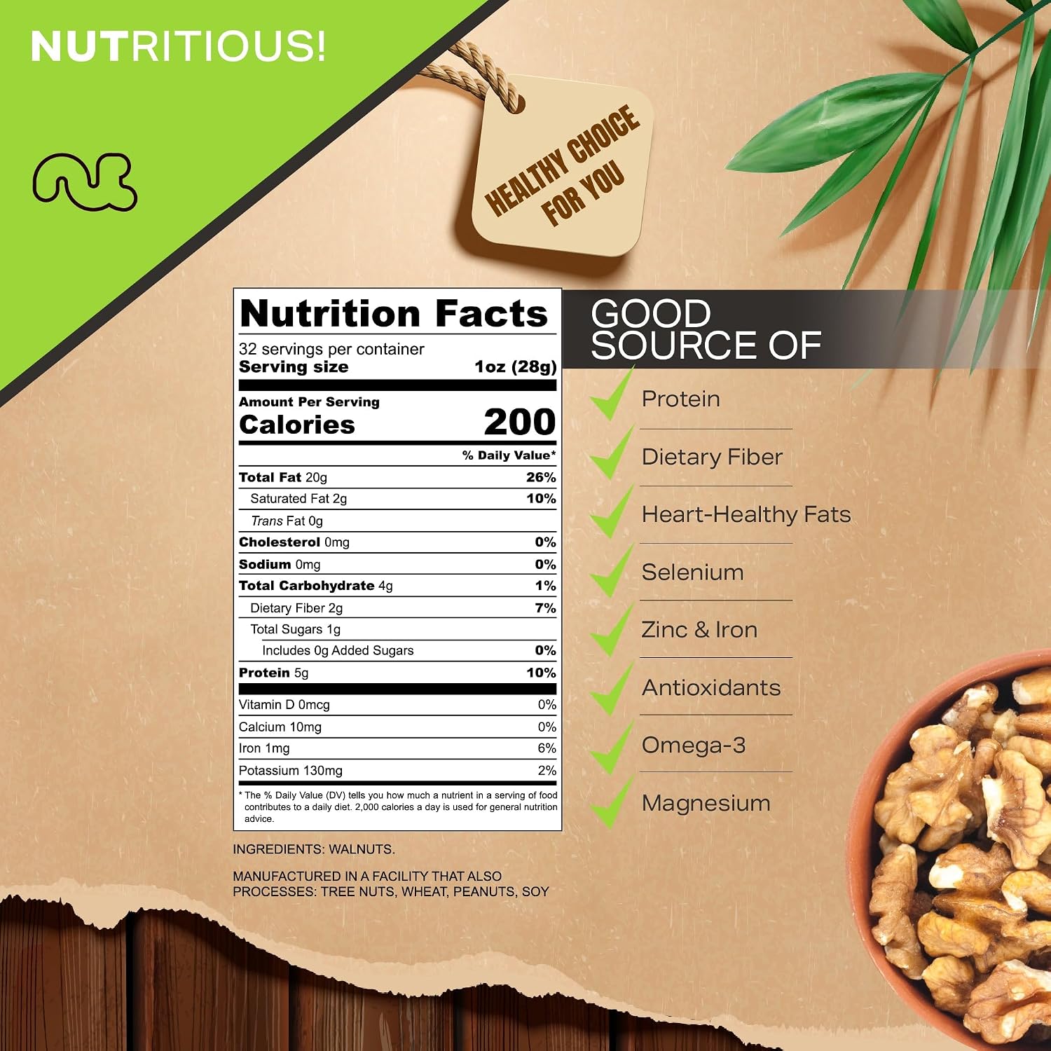 NUT CRAVINGS - Raw Walnuts In Shell, Whole, (80oz - 5 LB)