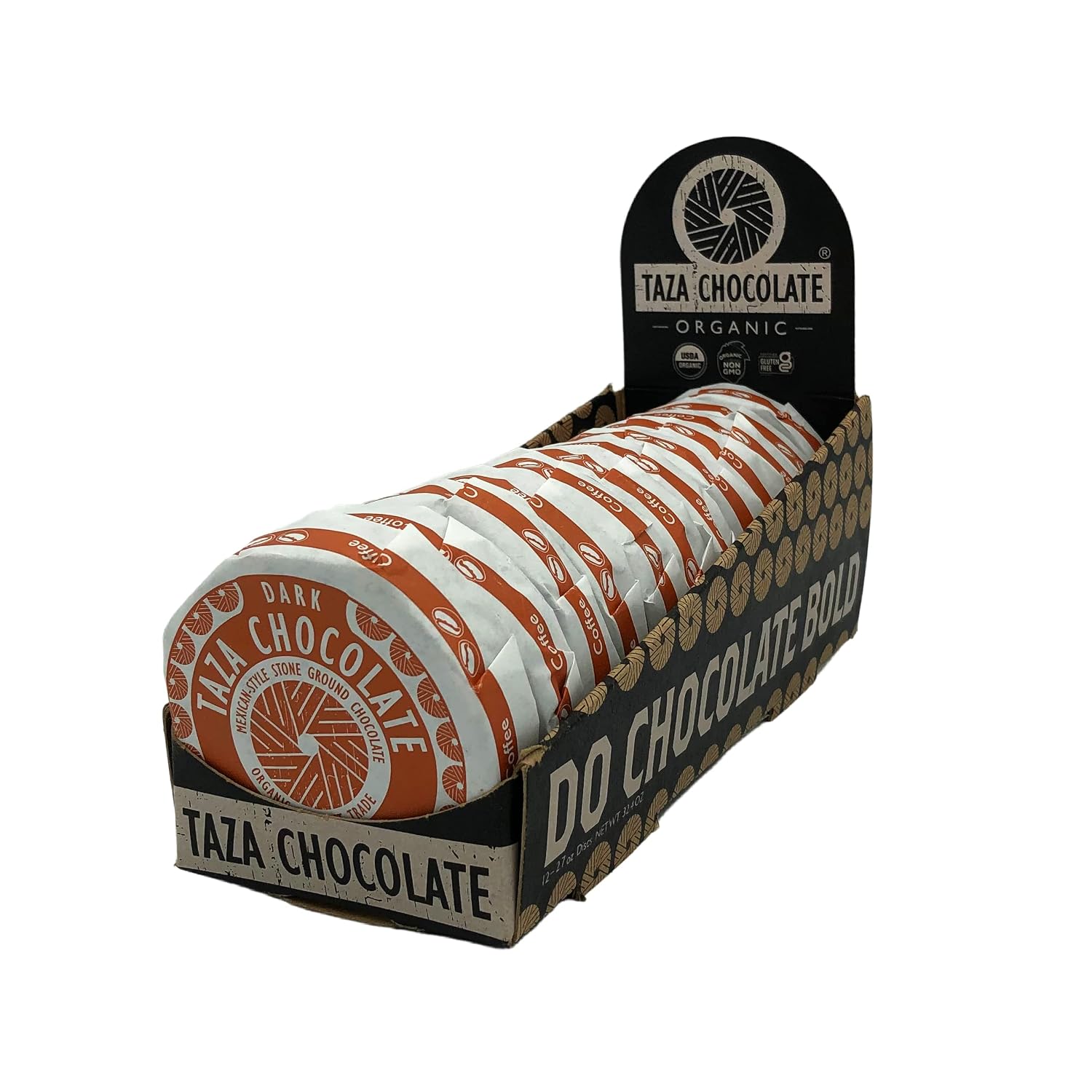 Taza Chocolate Organic Mexicano Disc Stone Ground, Variety Pack, 1.35 Ounce (8 Count), Vegan | Vegan, Dairy Free, Gluten Free, Organic Stone Ground Dark Chocolate Disc, 1.35 Ounce